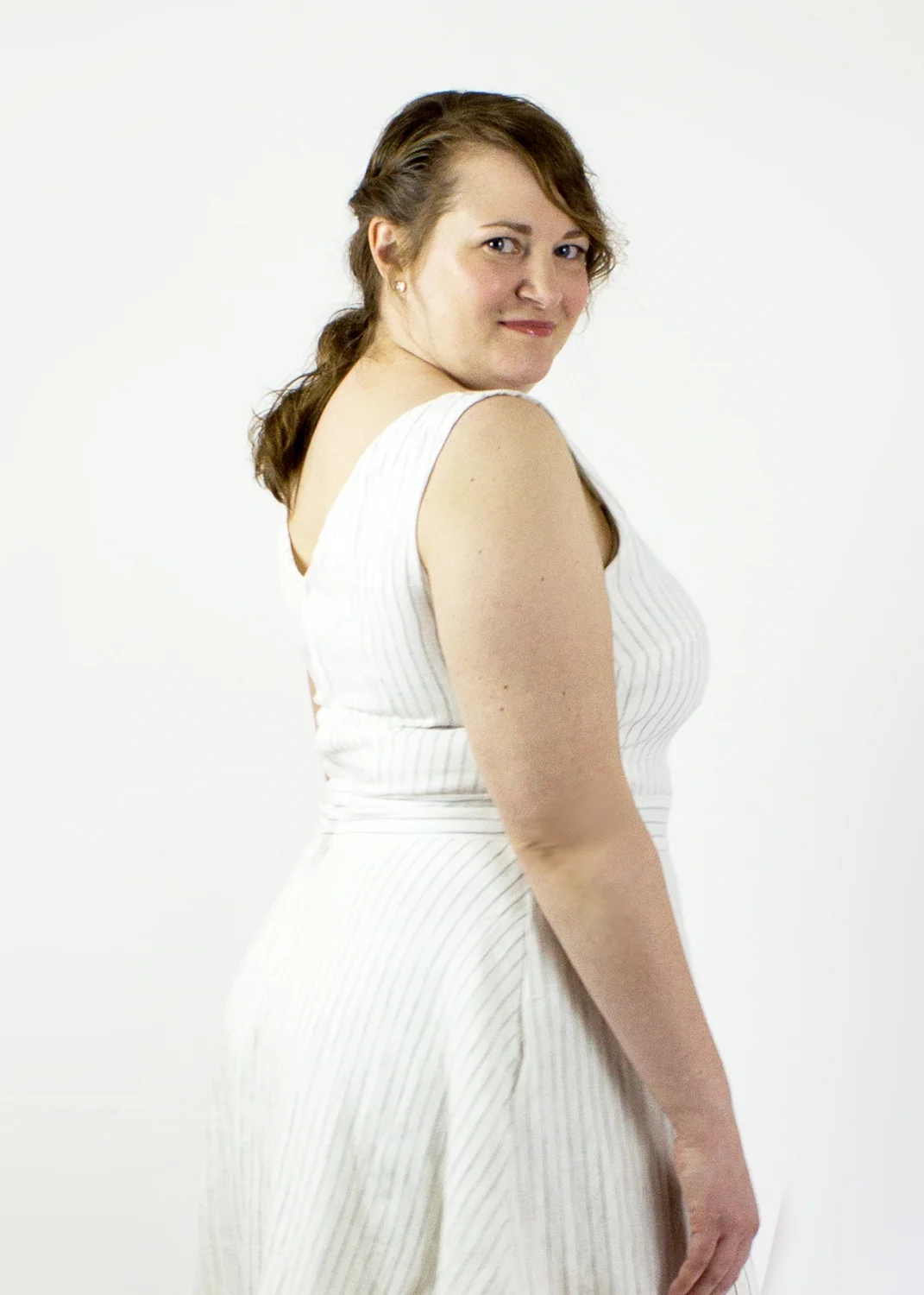 Erika linen stripe dress SimonesRose