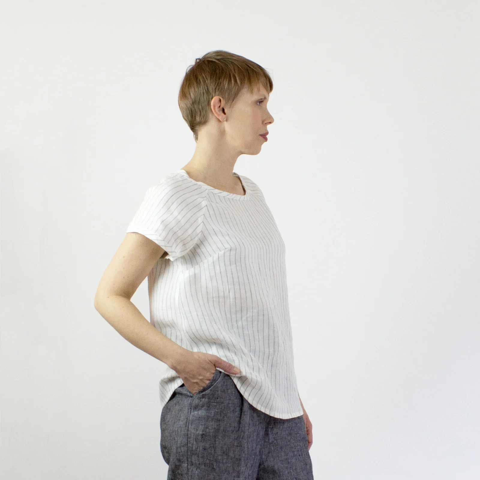 Eloise woven linen tshirt SimonesRose
