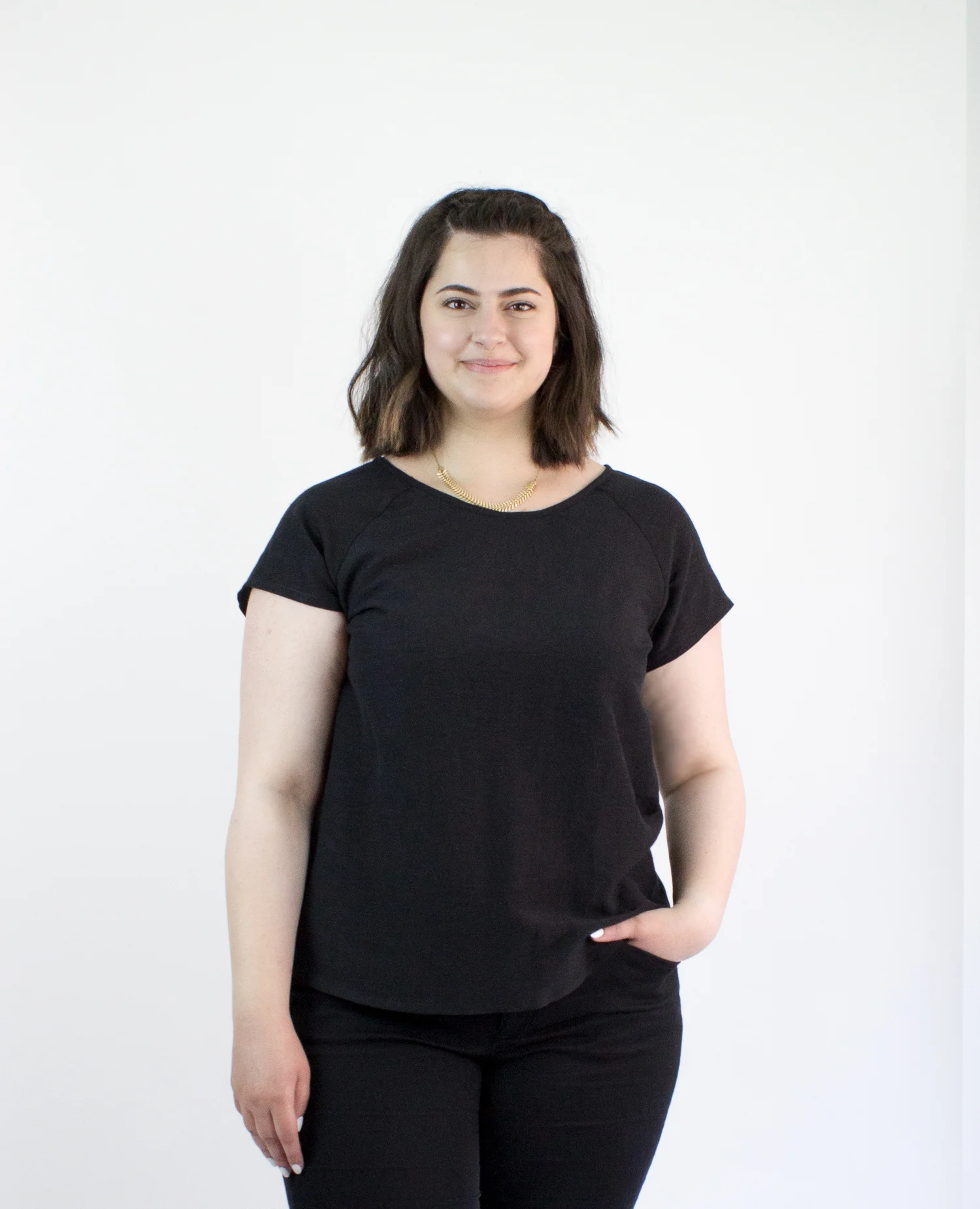 Eloise silk organic gauze tee Simones Rose