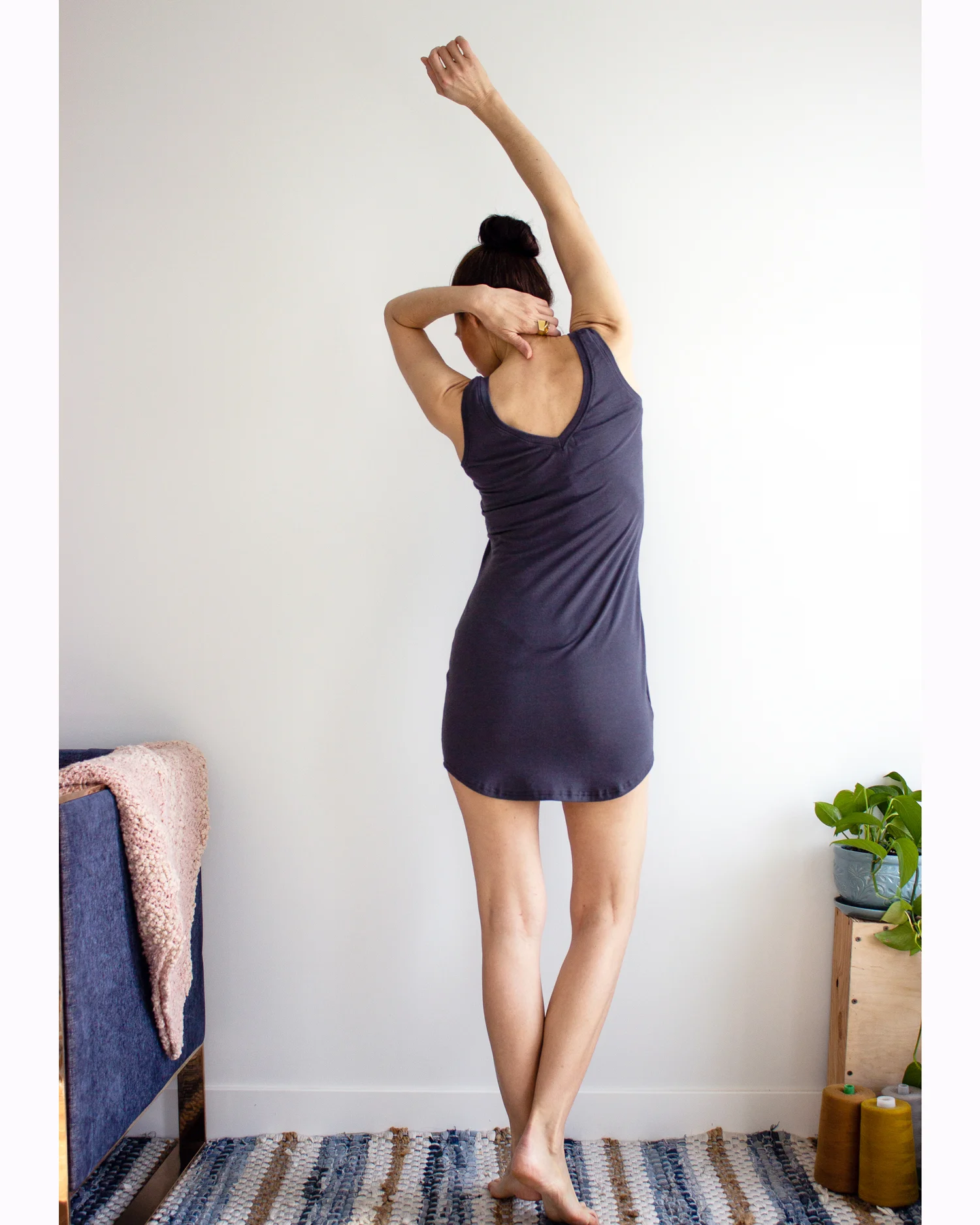 Sasha Eco friendly Slip Tunic tank top, Bamboo stretch jersey slip