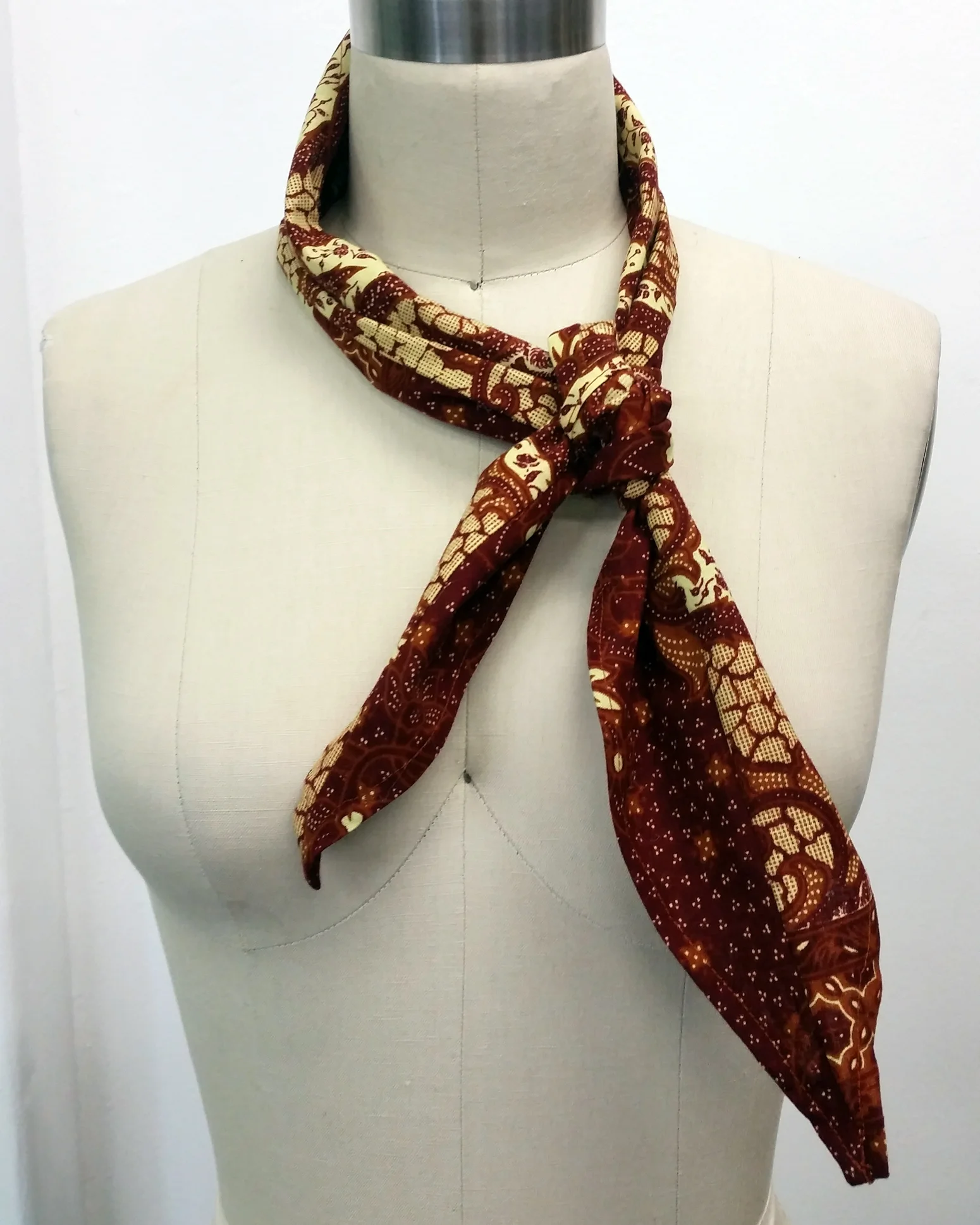 Simone's Rose SS19 / Rusty Batik hand dyed scarf