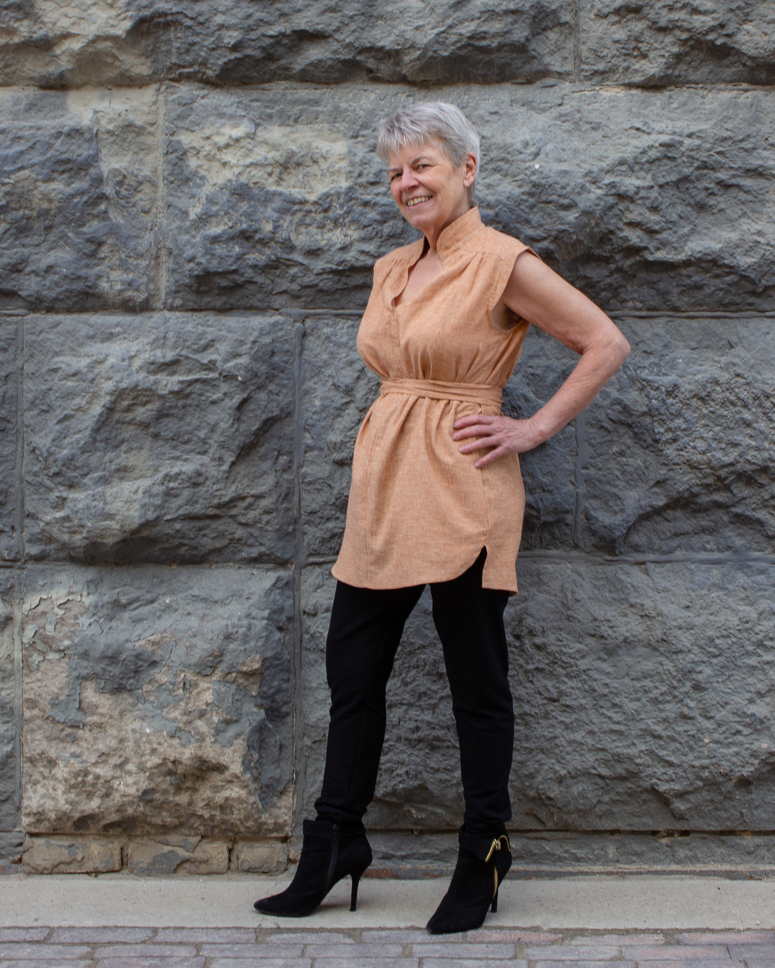 Joella blouse RUST - SIMONES ROSE SS19