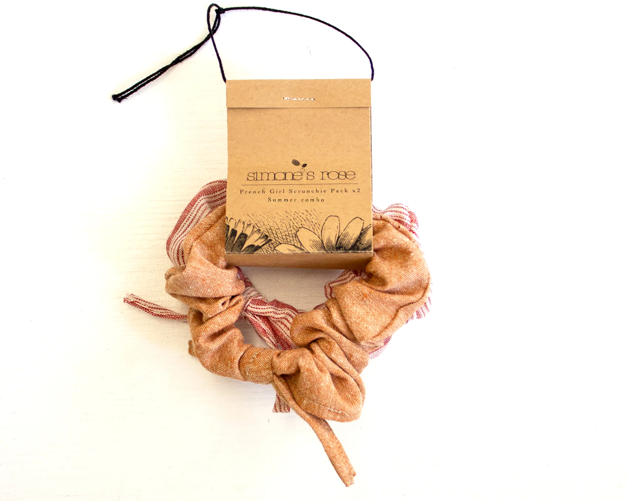 Summer combo French Girl Scrunchie pack / Simone's Rose