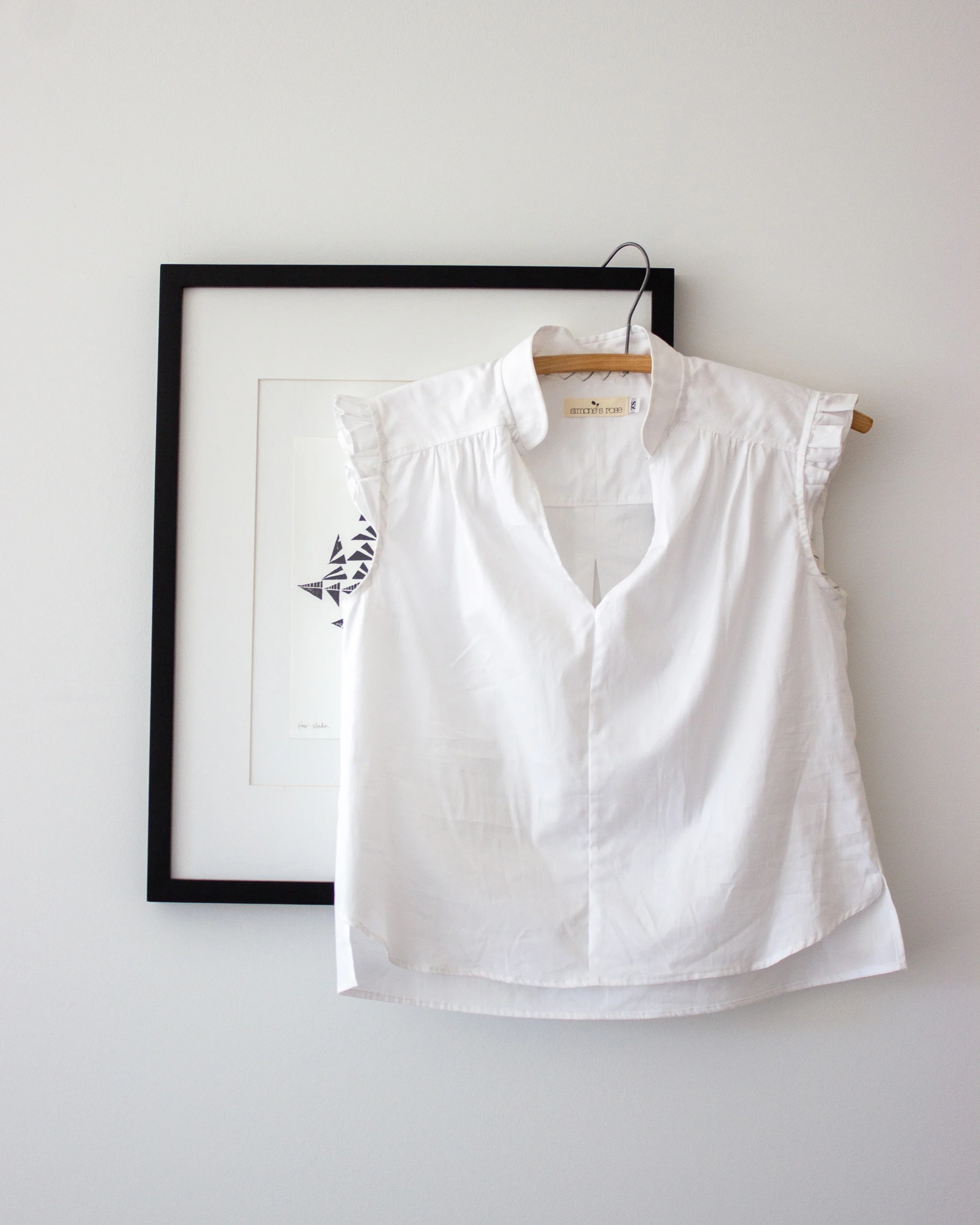 Jenna crop boxy white blouse / Simonesrose.com / Ethically made fashion
