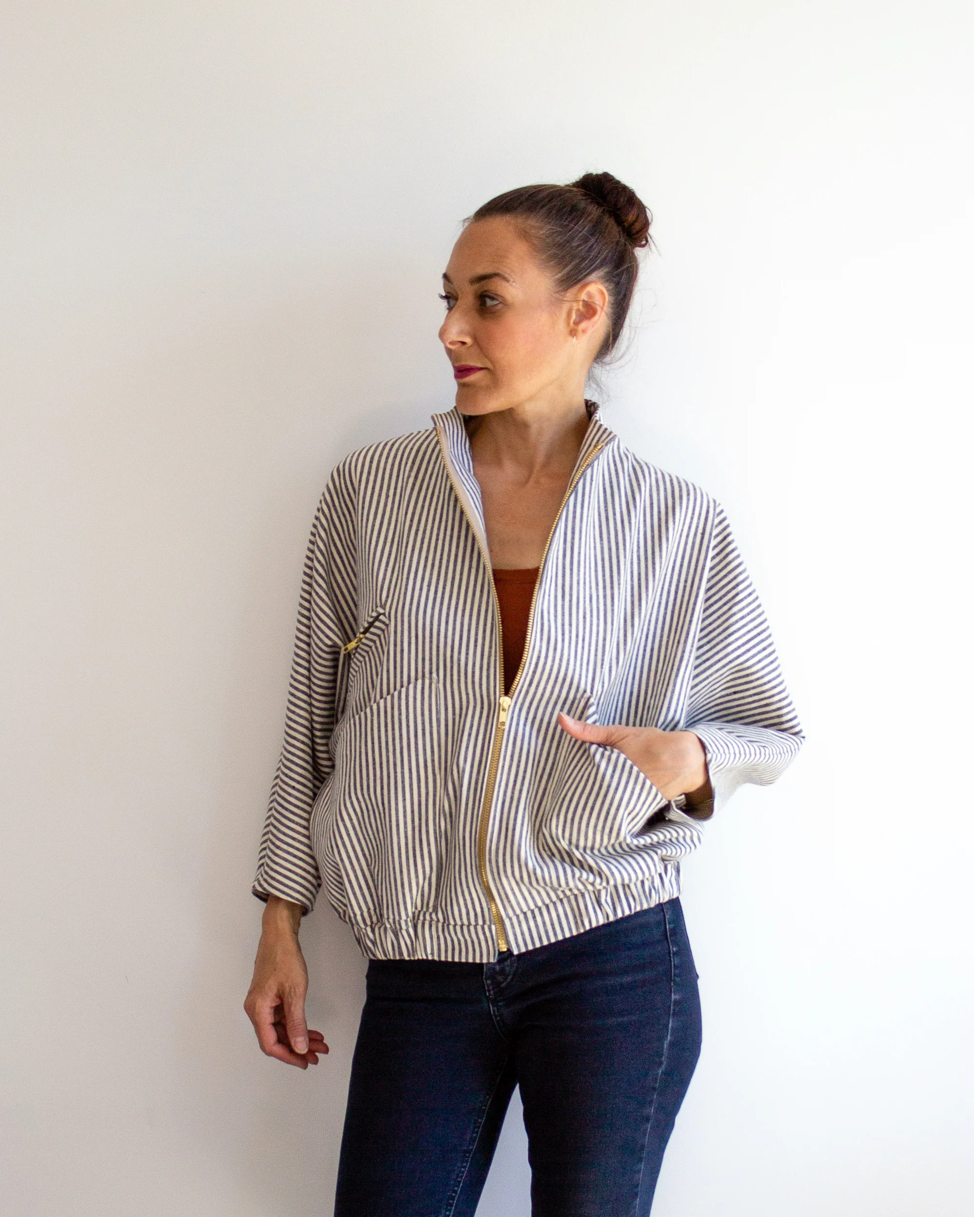 Logan Bomber Jacket / SimonesRose.com / Organic cotton canvas
