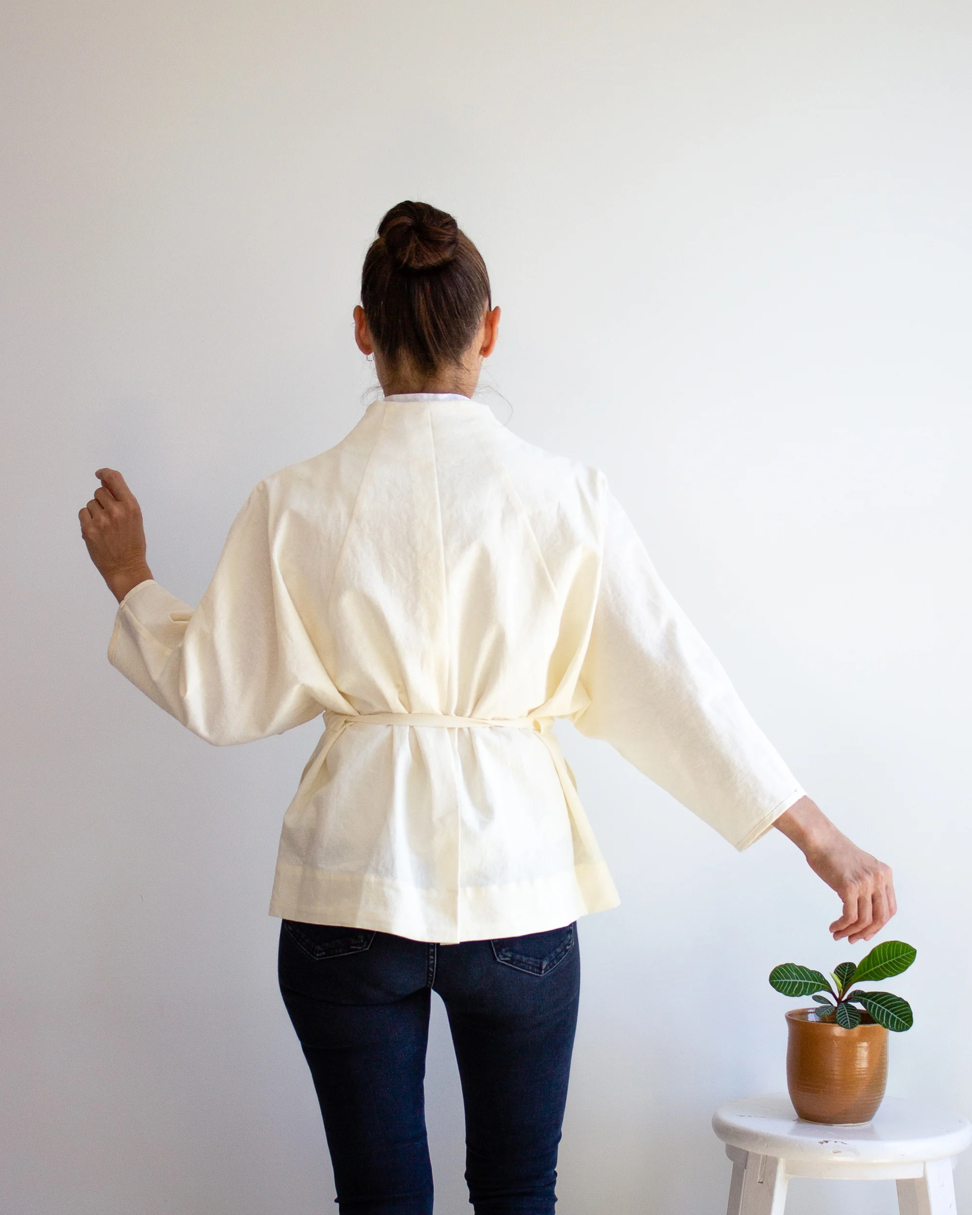 GINN organic cotton + organic linen jacket / blazer / blouse - SIMONESROSE.COM
