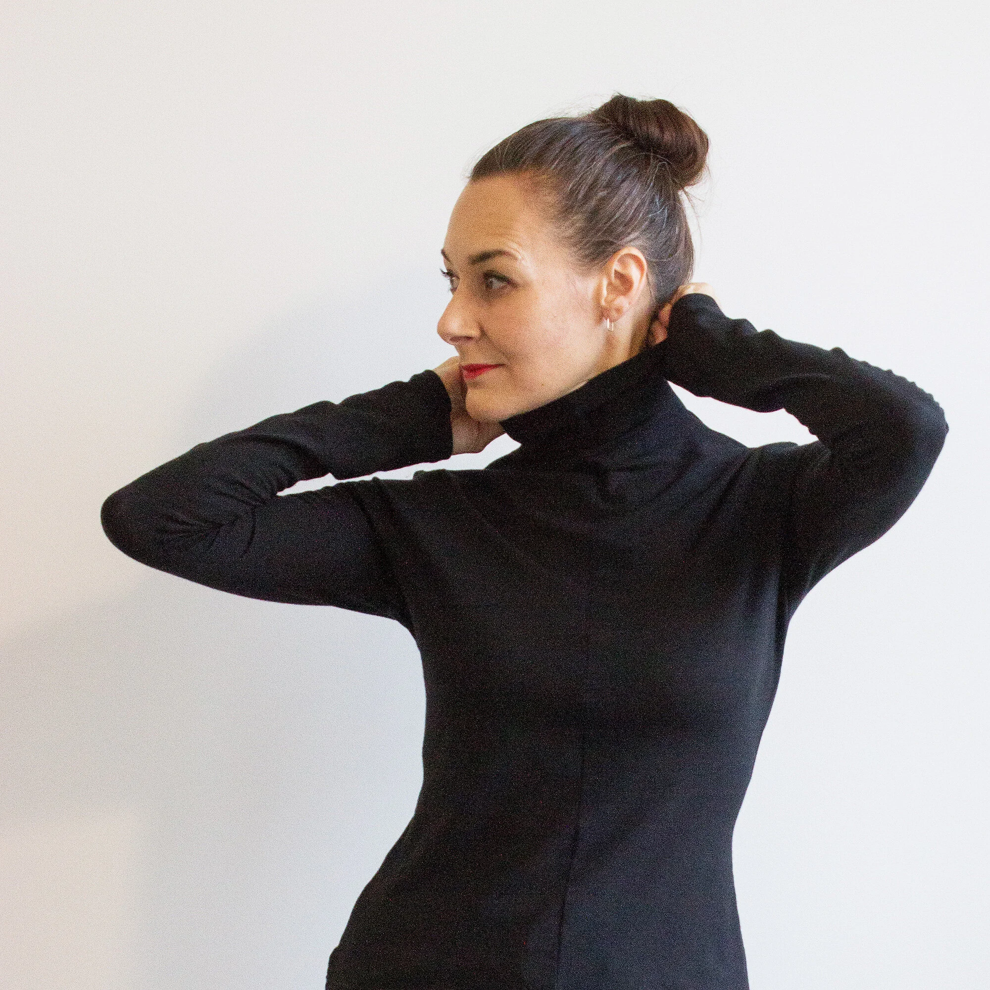 BLACK Freya Turtleneck long sleeve - Bamboo jersey
