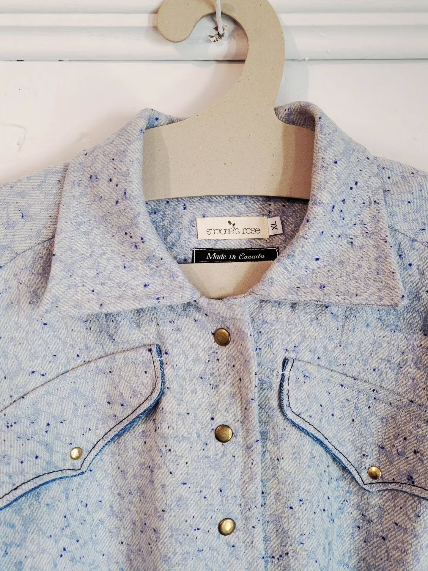 Bethany coat in deadstock wool (imported from France 🇫🇷) From concept to finished garment, this coat is entirely made in our Exchange District studio in Winnipeg Manitoba.

This coat has been living in my mind for a while now and I'm so glad I was 