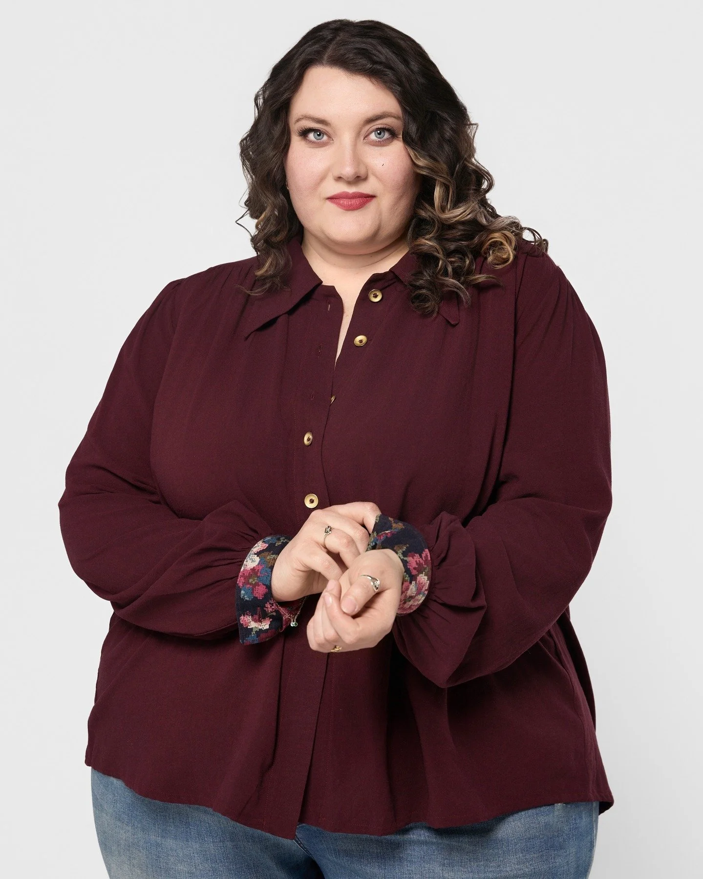 Chloe blouse - the one I designed because it came to me in a dream. While it may seem like "just another blouse", it's very much just my dream blouse. 

Features we love: 70s inspired collar, soft and billowy with sharp details like wide cu