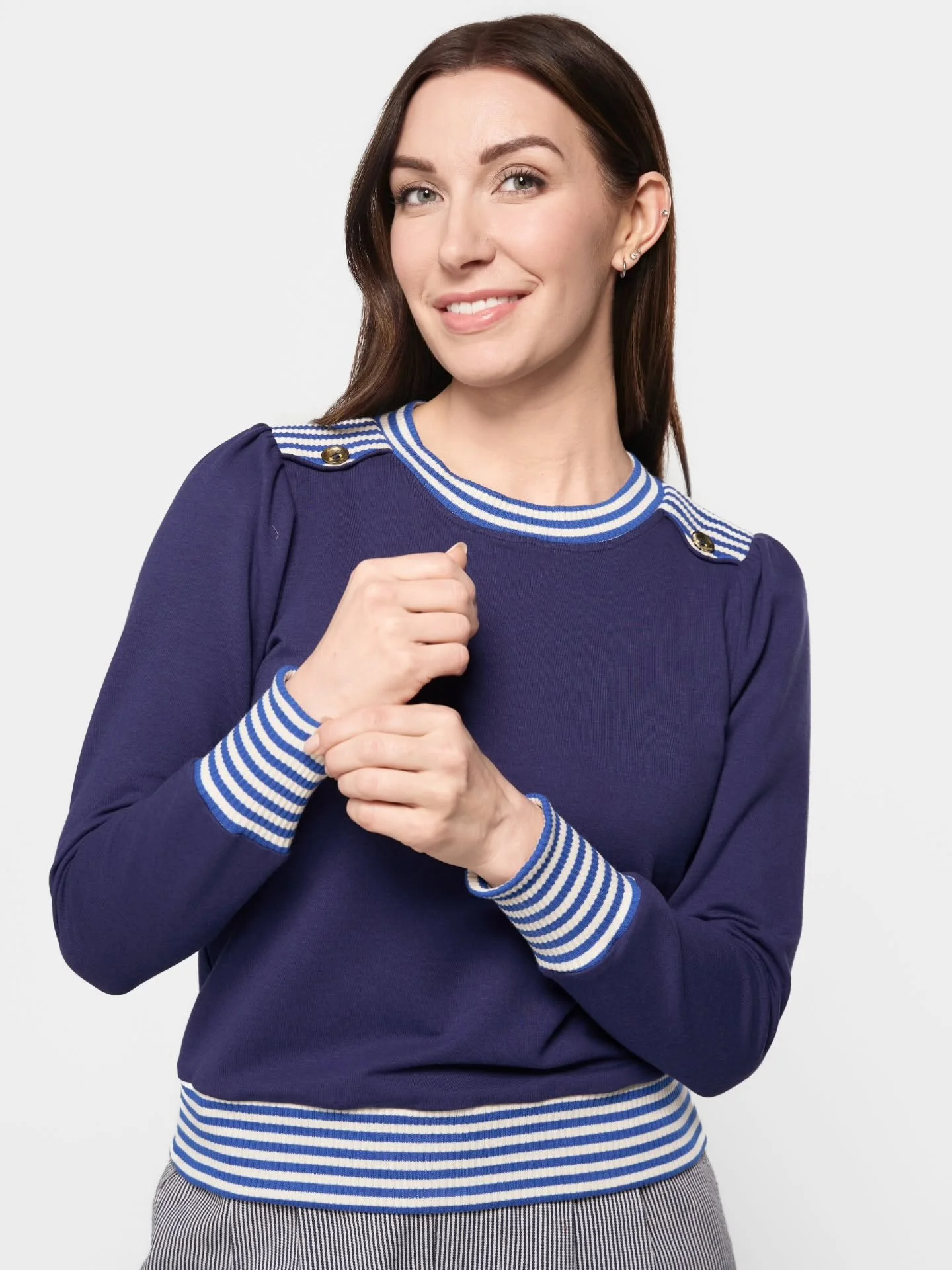 Introducing our Naomi Sailing ⛵️ top - coming to the online shop next Saturday May 16th / 10am cst along with a few bonus colorways!

Cut from the coziest bamboo cotton French terry &amp; the perfect weight for warm summer nights. 

Also wishing a Ha