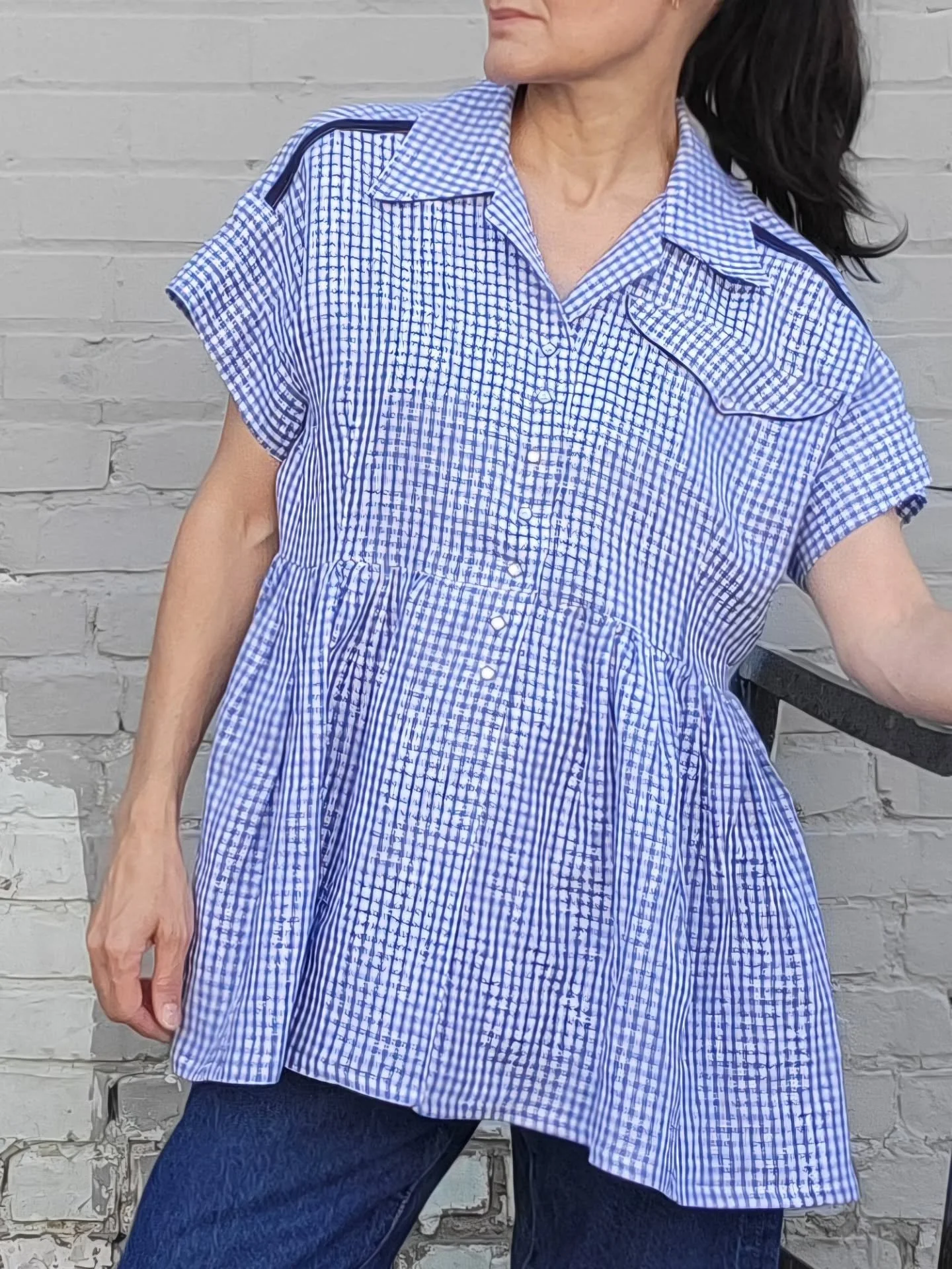 In case you missed our newsletter shout out - our Frank tunic blouse in an easy breezy oversized cut is now available in the online shop! 

I've been showing Frank around town at local pop ups &amp; finally got around to getting her online.

I think 