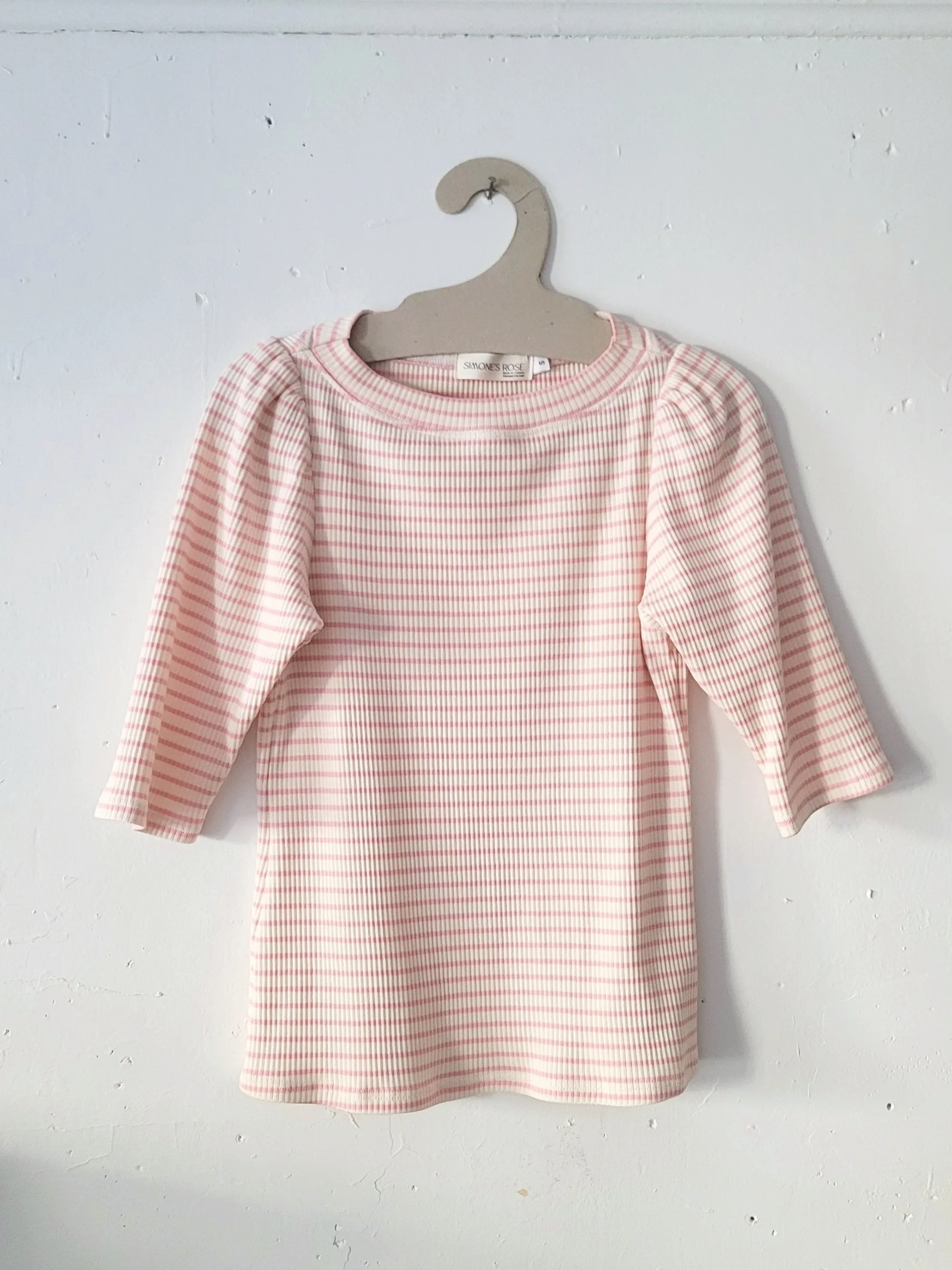 PRE-ORDER - PINK Margo boat neck top - Pink x Off white stripe