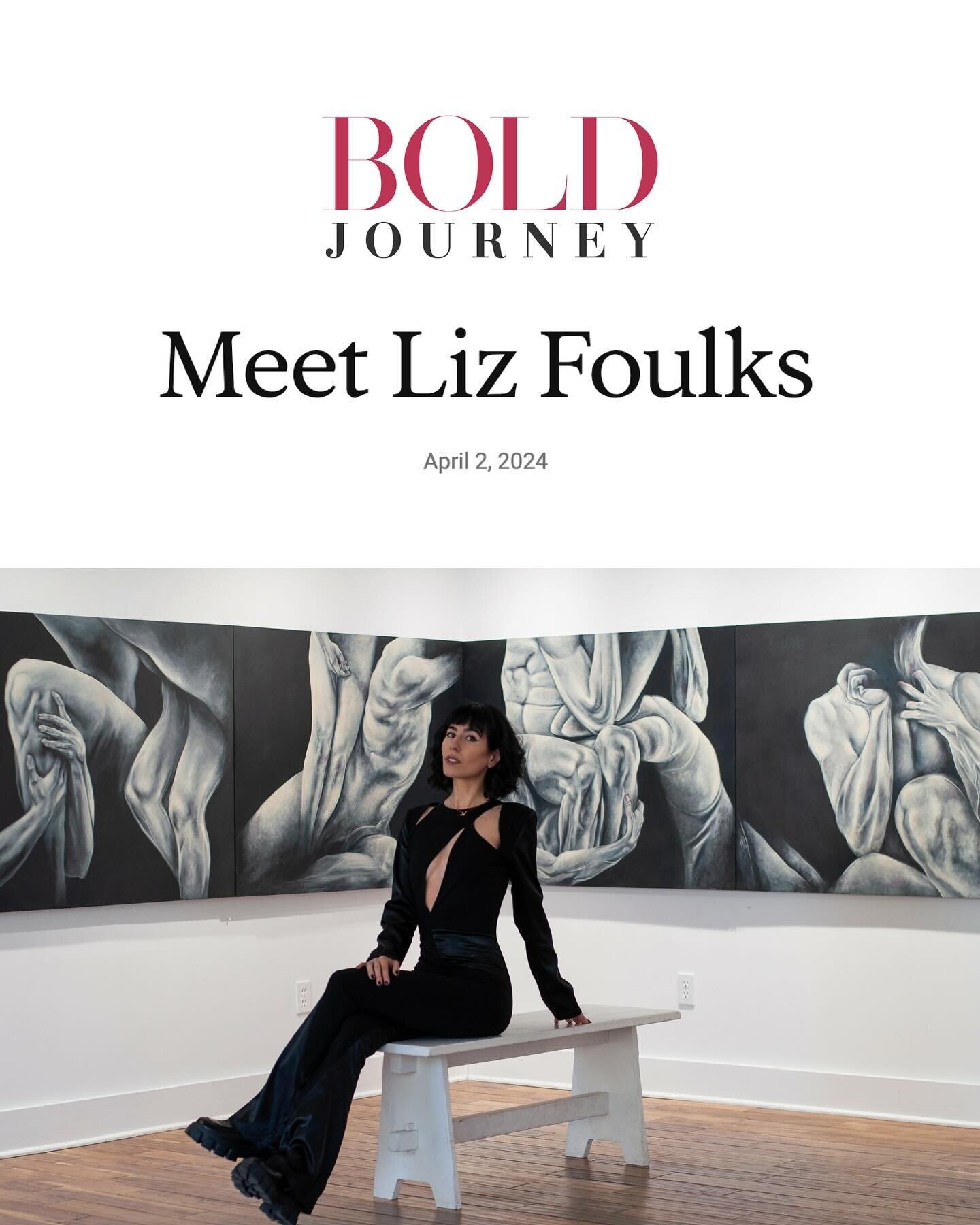 I had the pleasure of speaking with @boldjourneymag about all things art, including my upcoming projects + aspirations, how I built a strong work ethic, and what I do to tackle the overwhelming moments of managing a creative career.

Swipe through to
