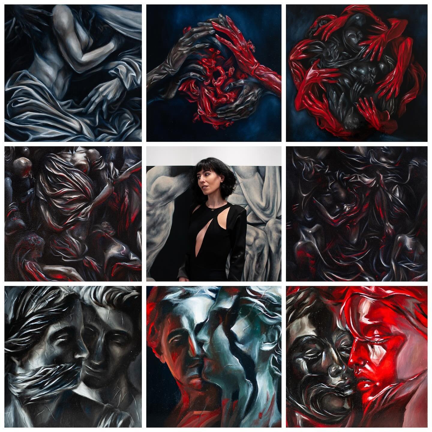 All of my paintings from 2024 ✨

And #artvsartist2024 🖤 Made a total of 18 pieces this year, all created with my newfound love for oil paint as a medium. Various themes and scenes from life &amp; my imagination alike. I&rsquo;ve enjoyed the explorat