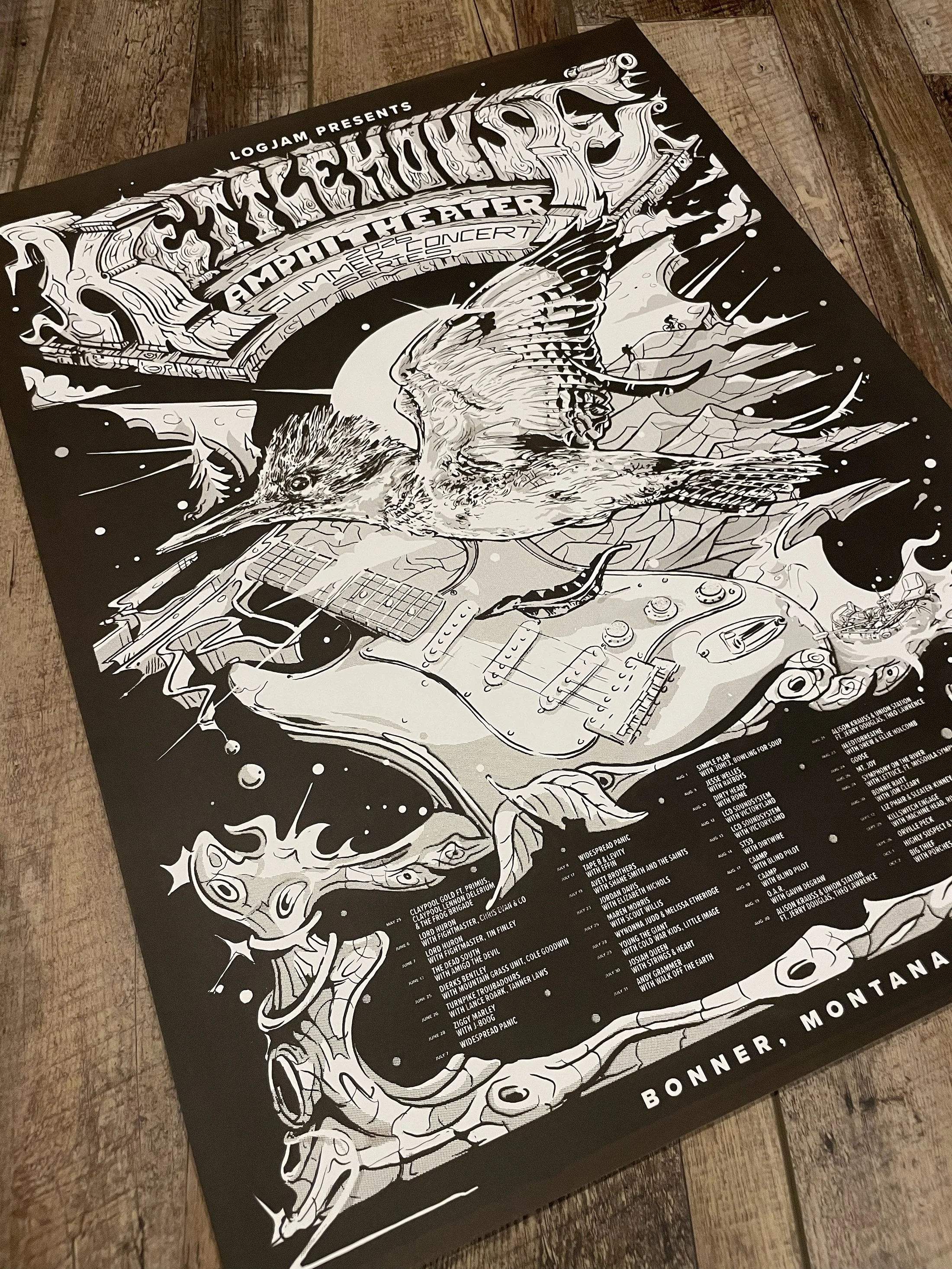 * 1/1 Black and White KETTLEHOUSE AMPHITHEATER Summer Concert Series (Bonner, MT / 2026)