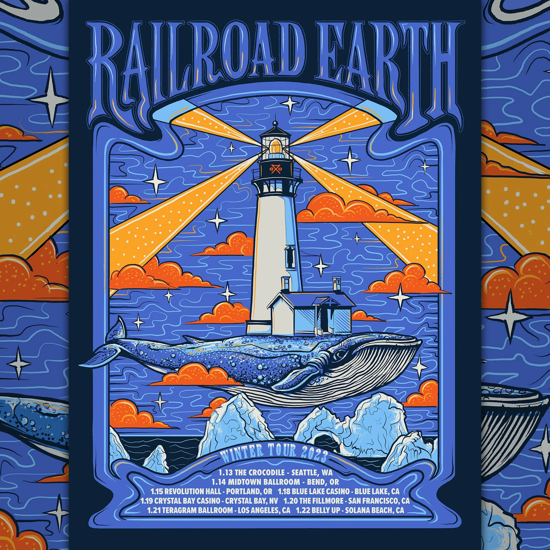 RAILROAD EARTH 2023 Winter Tour Poster