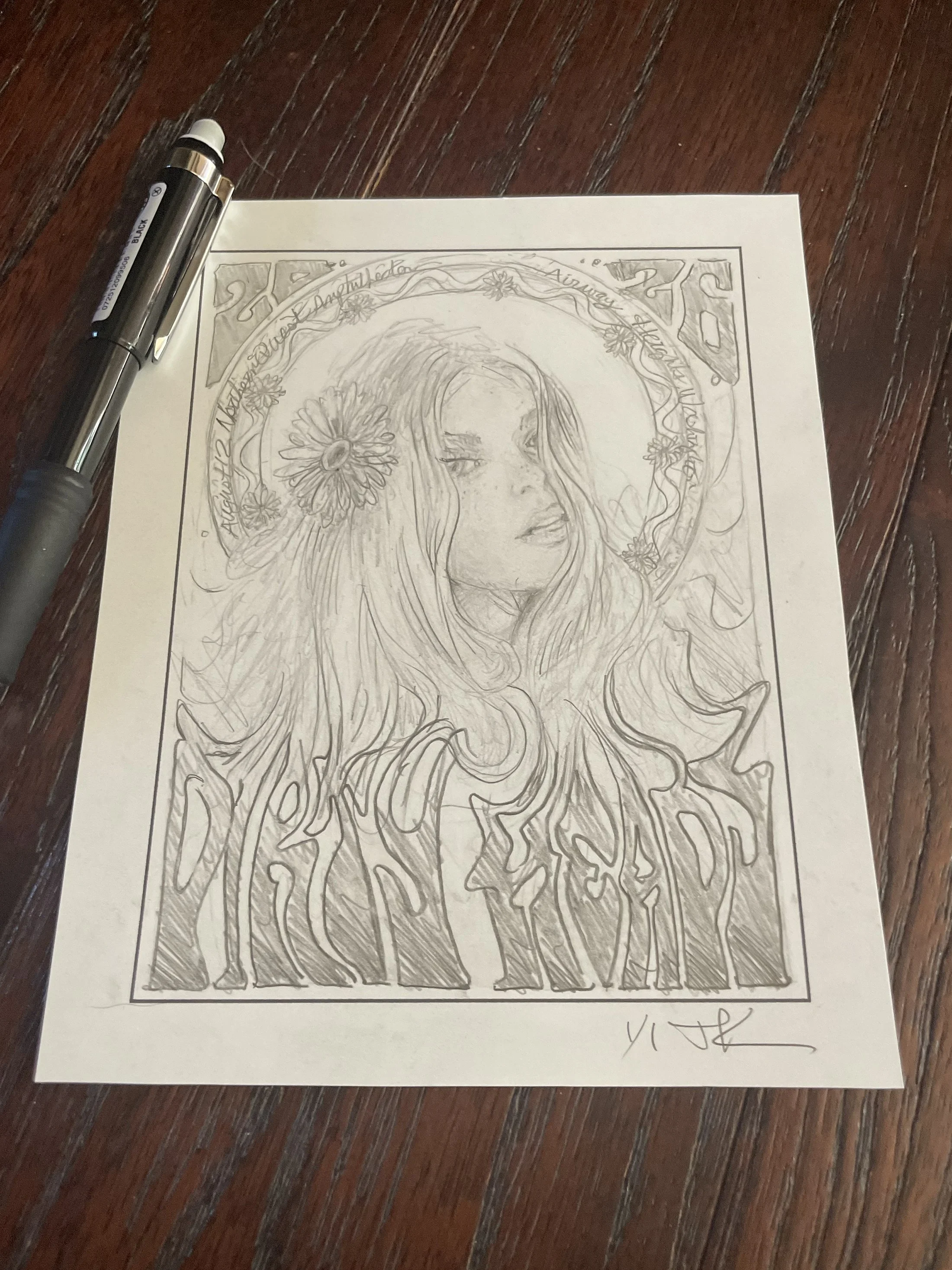 *1/1 Original Pencil Sketch DIRTY HEADS 2026 (Airway Heights, WA / August 12)