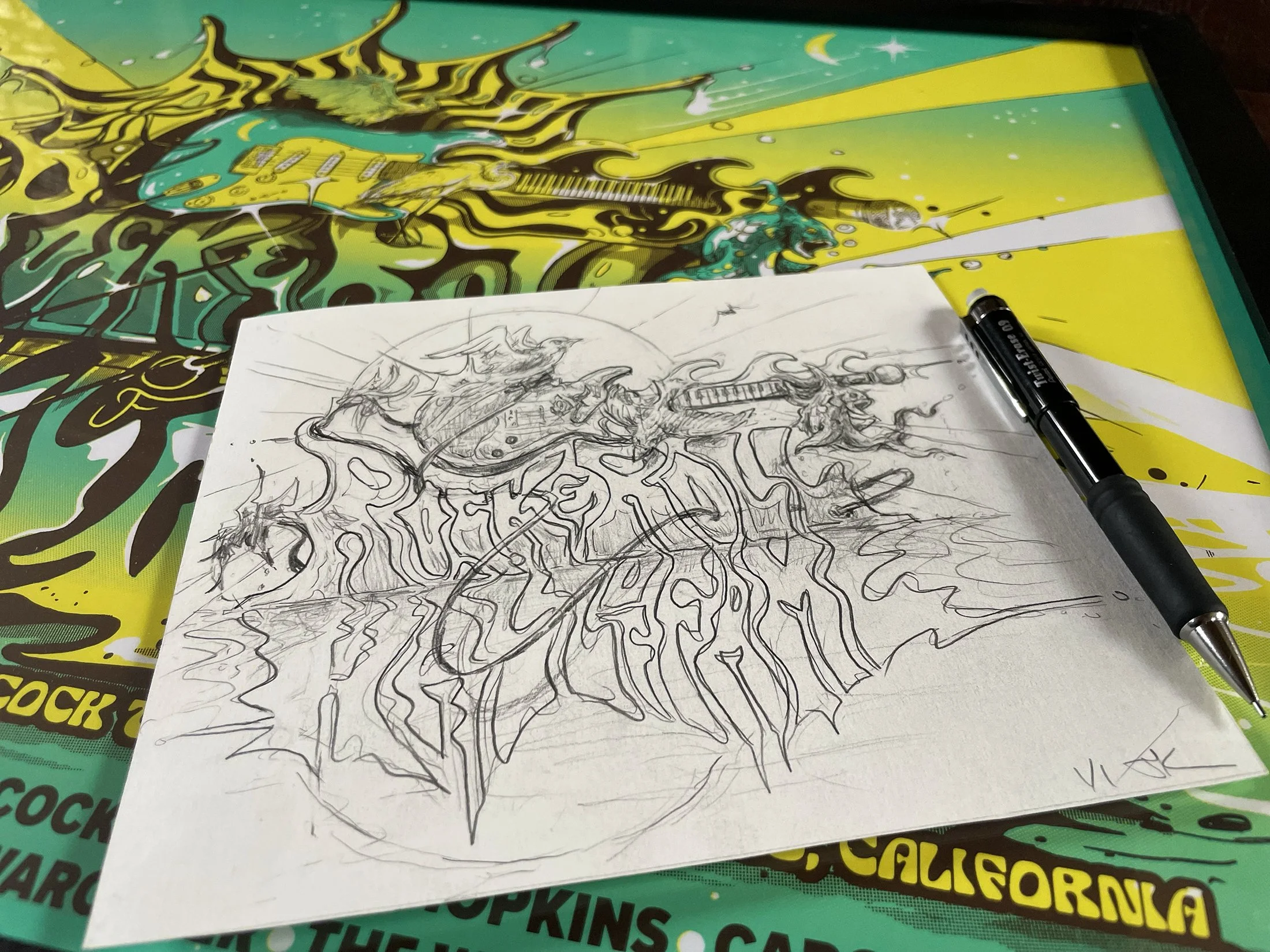 1/1 Original Sketch ROCK & ROLL HALL OF FAME 2025 (Los Angeles, CA)