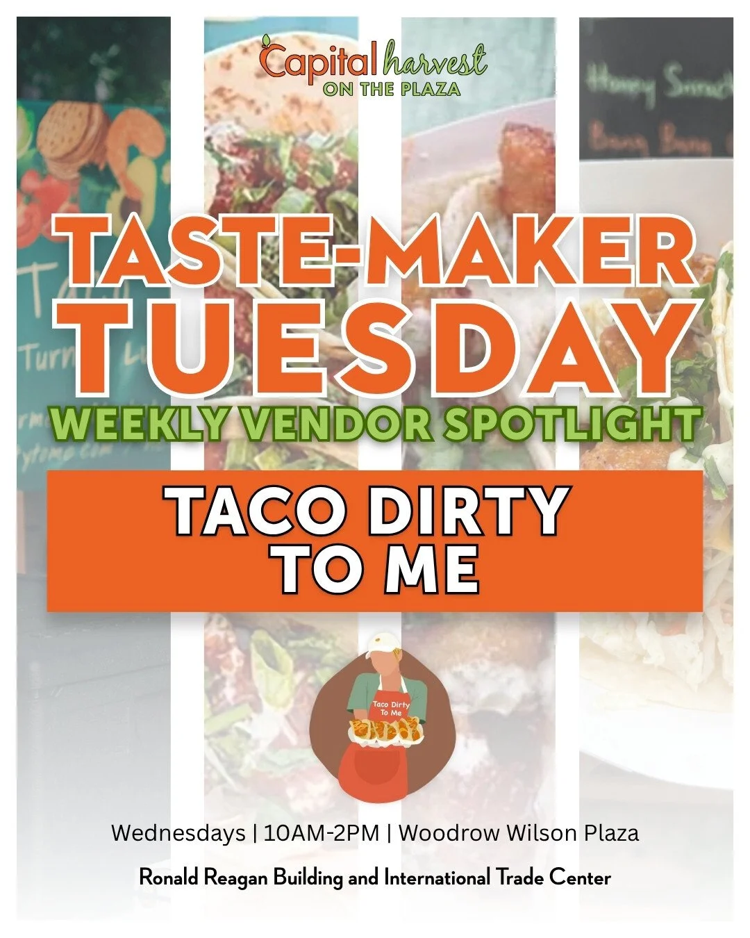 🌮 Vendor Spotlight: @tacodirtytome

What started as a passion for culinary creativity has grown into a business rooted in community, bold flavors, and good vibes! Inspired by global ingredients and cooking traditions, Taco Dirty To Me serves up fusi