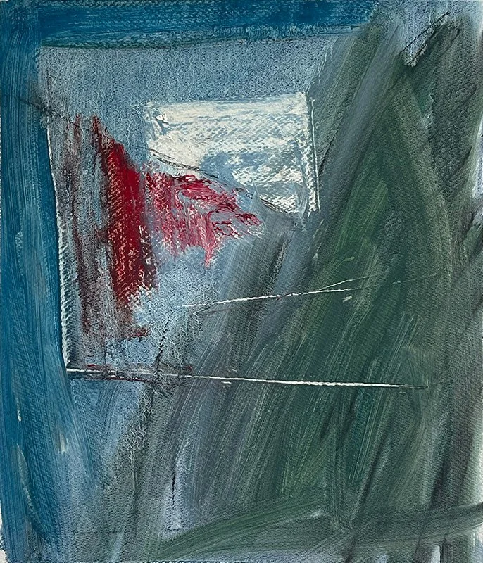 Seaweed (1989)  I  Oil on paper  I  18x16.125 in.