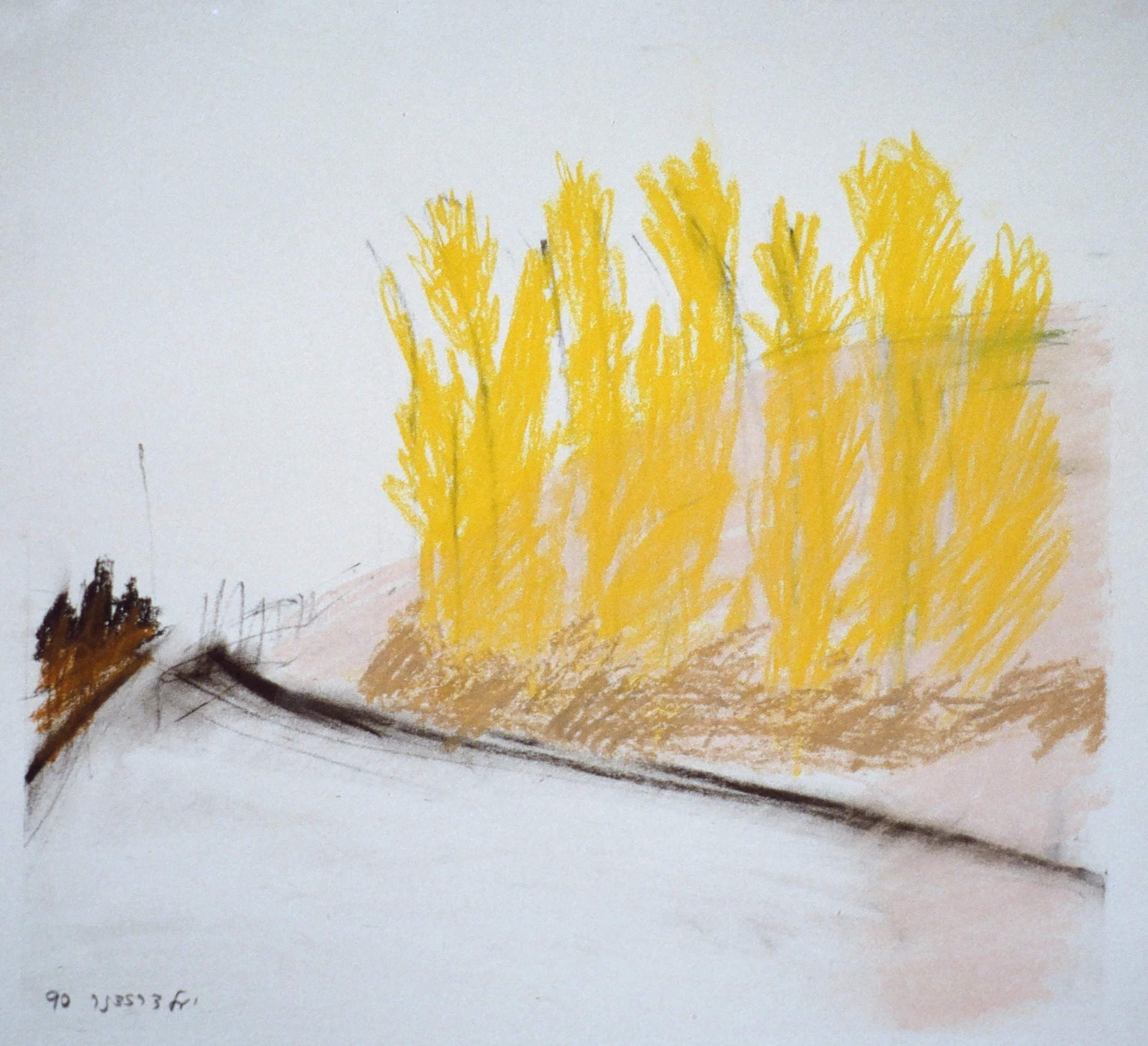 Travels in the South of France 2 16" x 16.75" Pastel on paper 1990