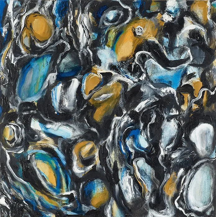 Galapagos Memory: The Uncertainty of Form 12 (2016)  I  Oil on canvas  I  20x20 in.