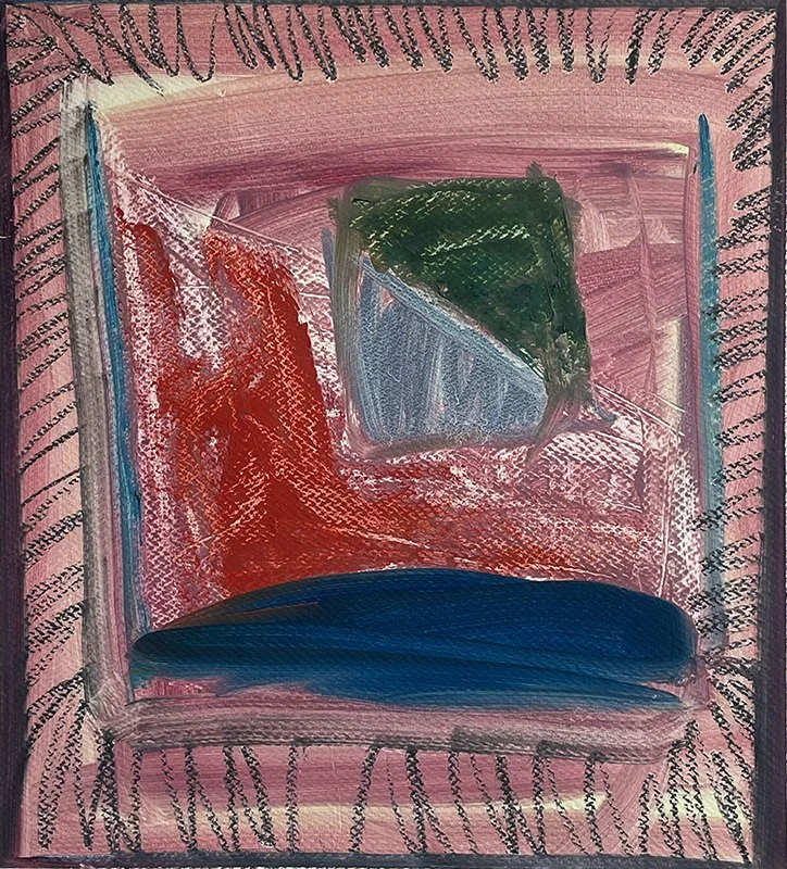 Pink Desert (1989)  I  Oil on paper  I  18x16.125 in.
