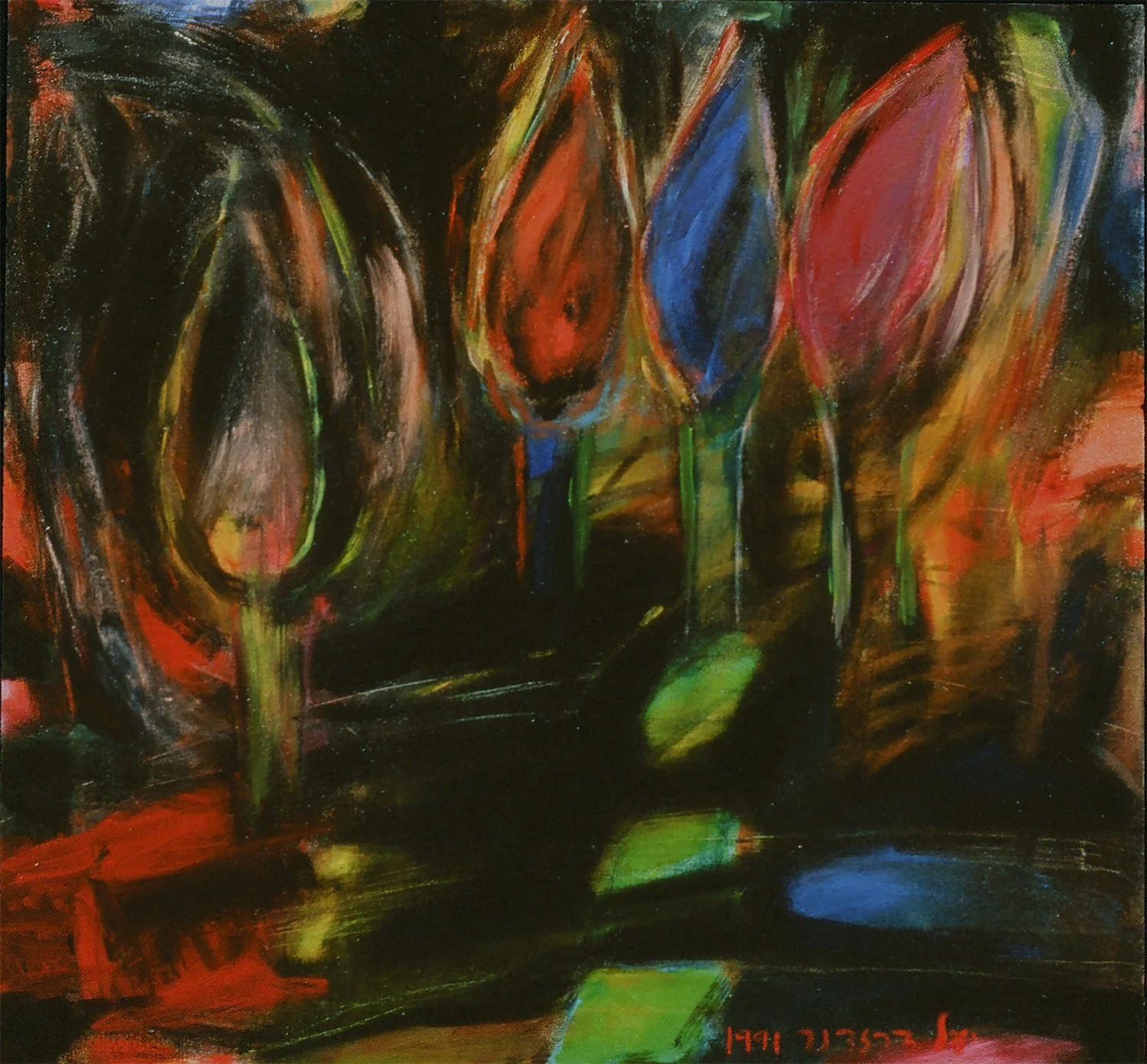 Snapshots in the Dark 9 (1991)  I  Oil on canvas  I  26x28 in.