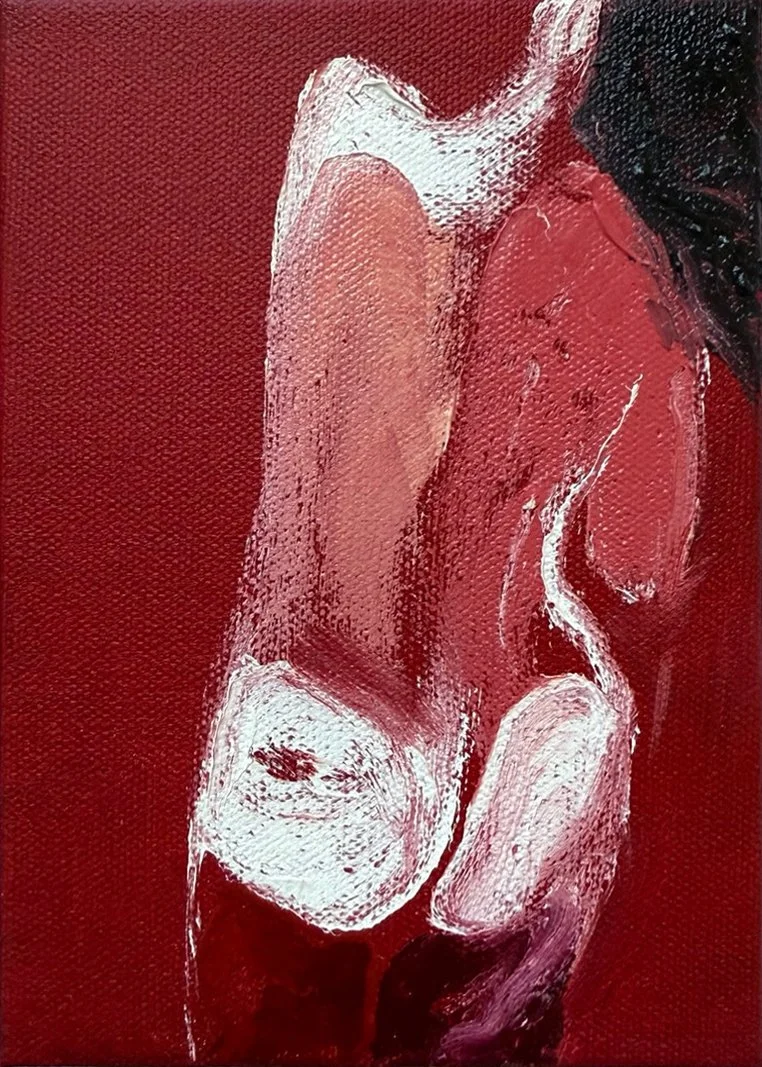 Events in the Body: Mini Torso 78 (2025)  I  Oil on canvas  I  7x5 in.