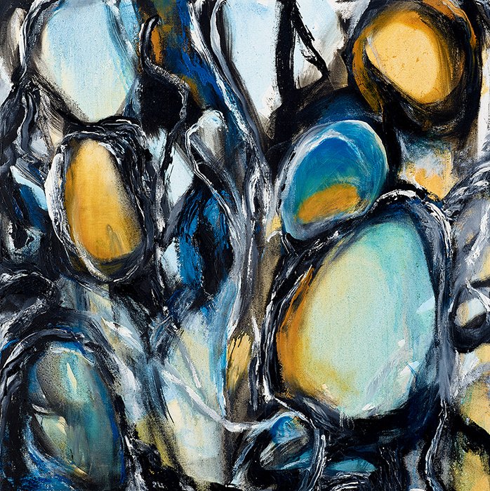 Galapagos Memory: The Uncertainty of Form 20 (2015)  I  Oil on canvas  I  24x24 in.