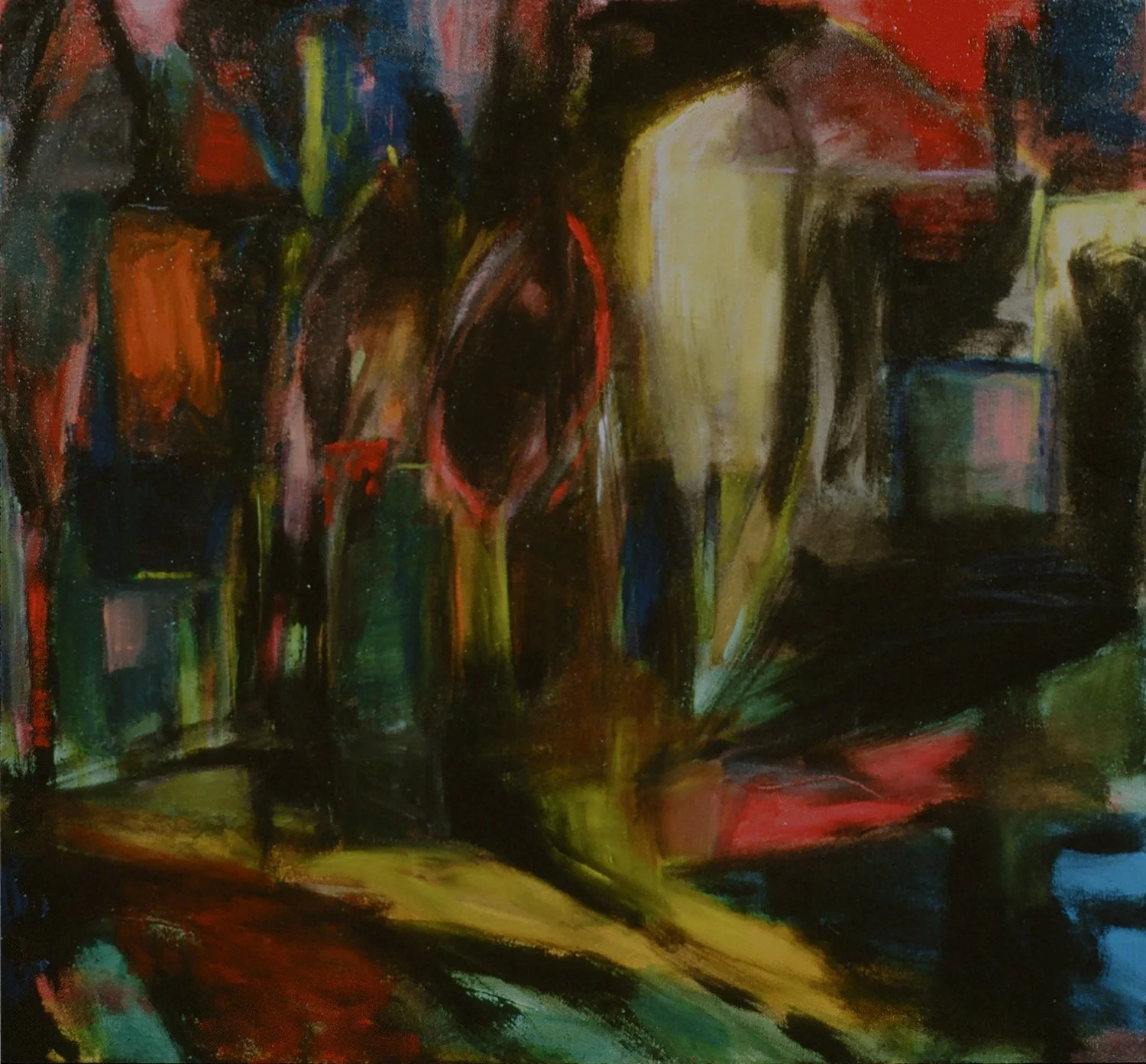 Snapshots in the Dark 6 (1990)  I  Oil on canvas  I  26x28 in. (Sold)