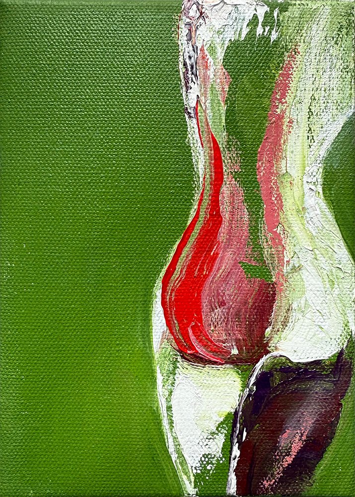 Events in the Body: Mini Torso 72 (2024)  I  Oil on canvas  I  7x5 in.