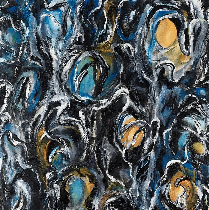 Galapagos Memory: The Uncertainty of Form 24 (2016-2017)  I  Oil on canvas  I  24x24 in.