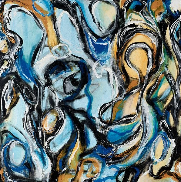 Galapagos Memory: The Uncertainty of Form 25 (2016-2017)  I  Oil on canvas  I  24x24 in.