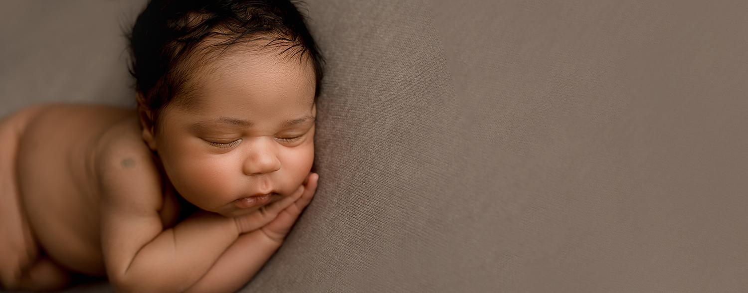 Baltimore Maryland Newborn Photographer Jessica Fenfert baby boy on brown