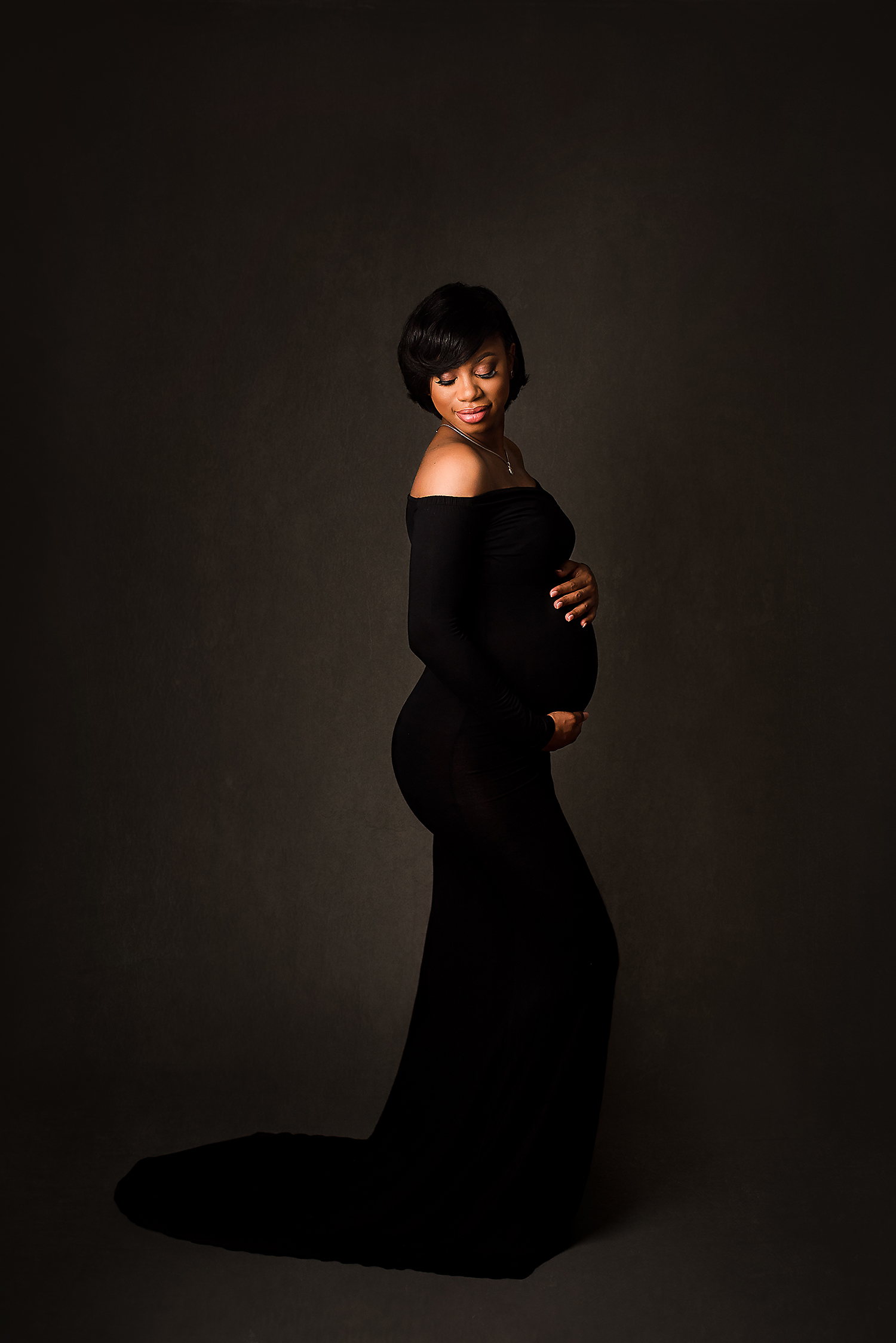 Baltimore Maryland Maternity Newborn Photography Jessica Fenfert studio black