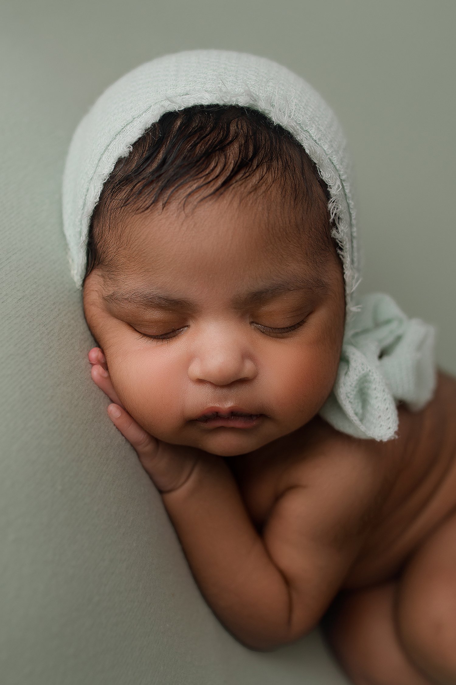 Jessica Fenfert Baltimore Maryland Newborn Photographer baby girl close up