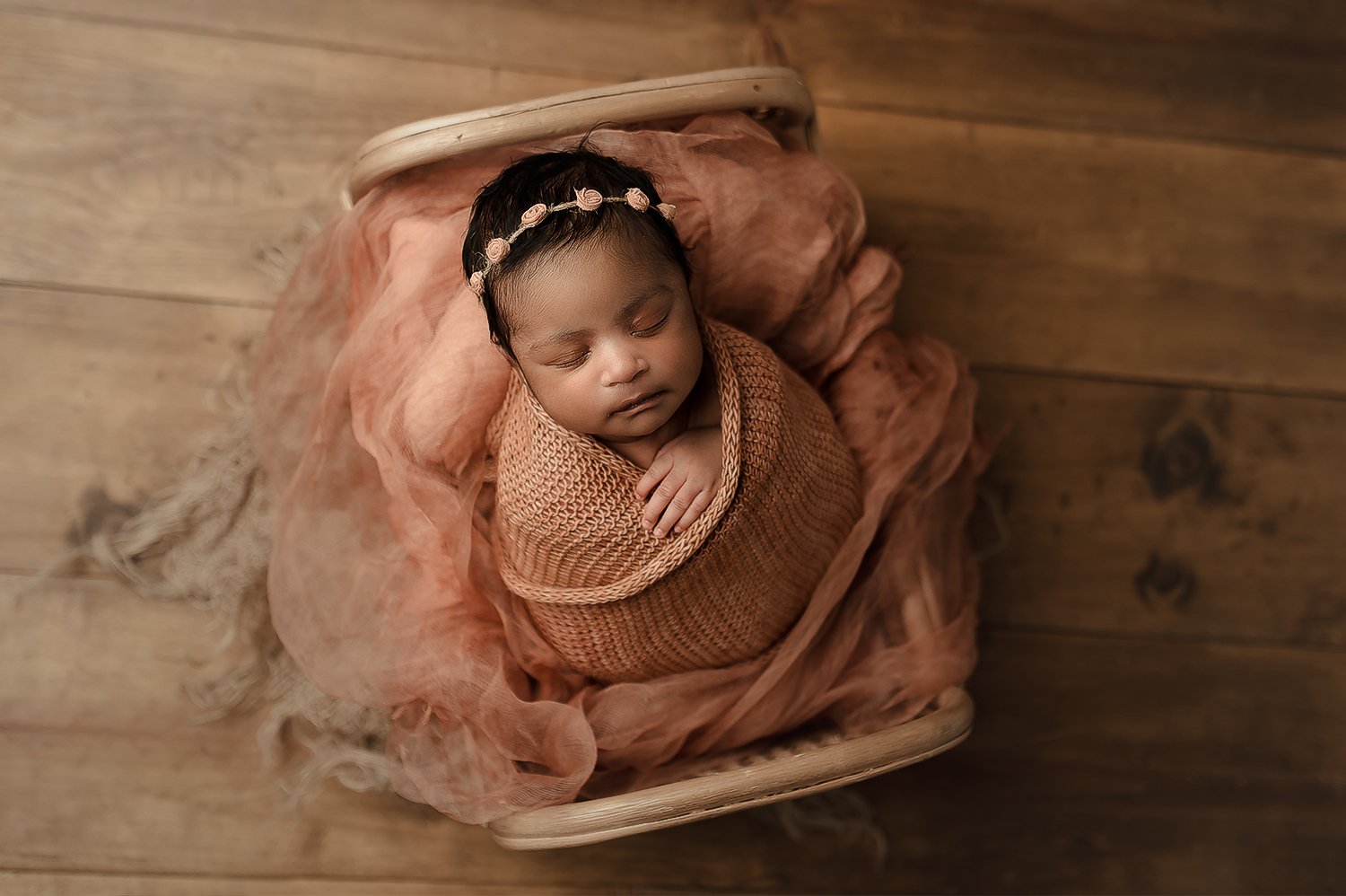 Jessica Fenfert Baltimore Maryland Newborn Photographer baby in bed pose