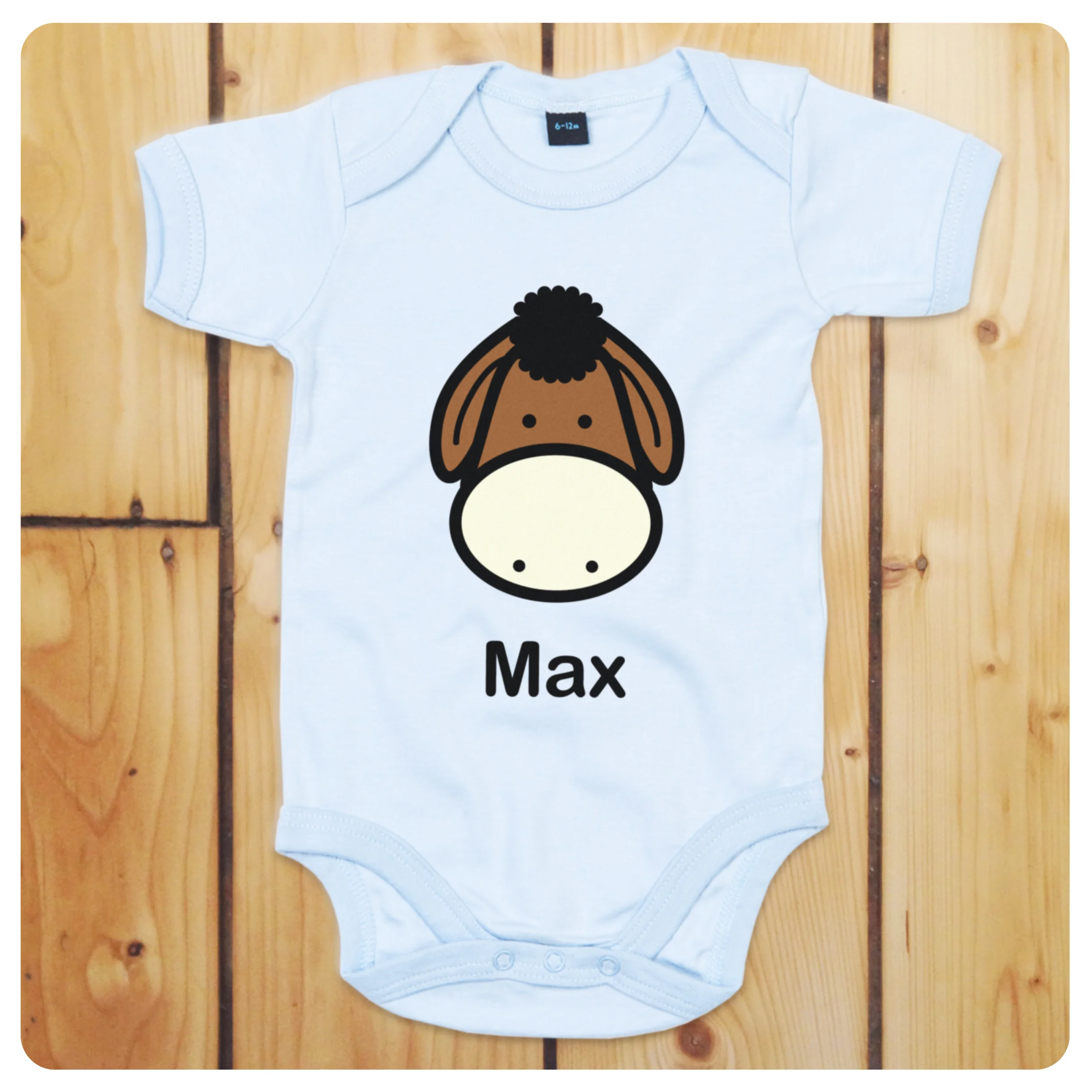 personalised name baby grow