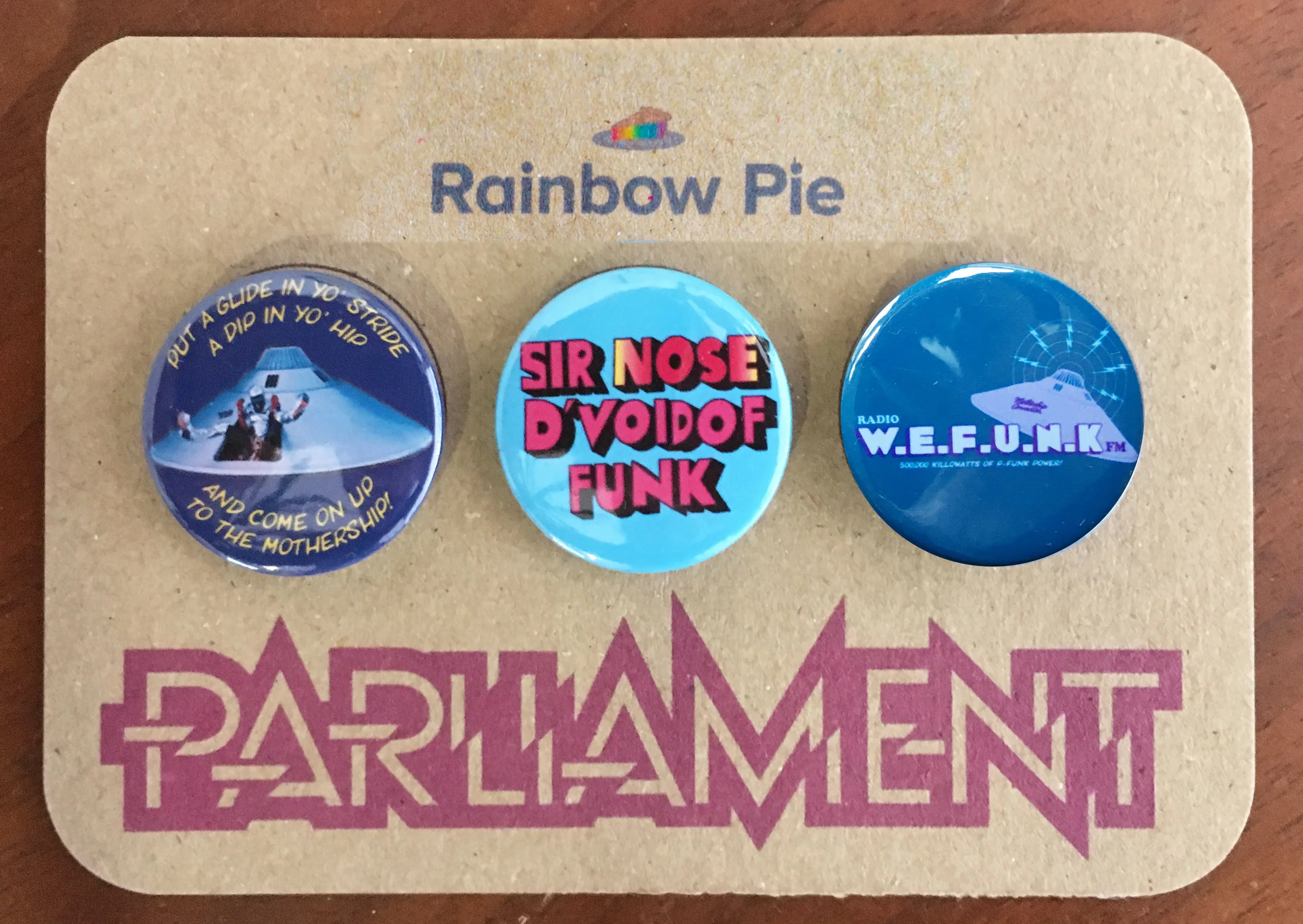 Parliament-Funkadelic set of 3 pin badges or magnets