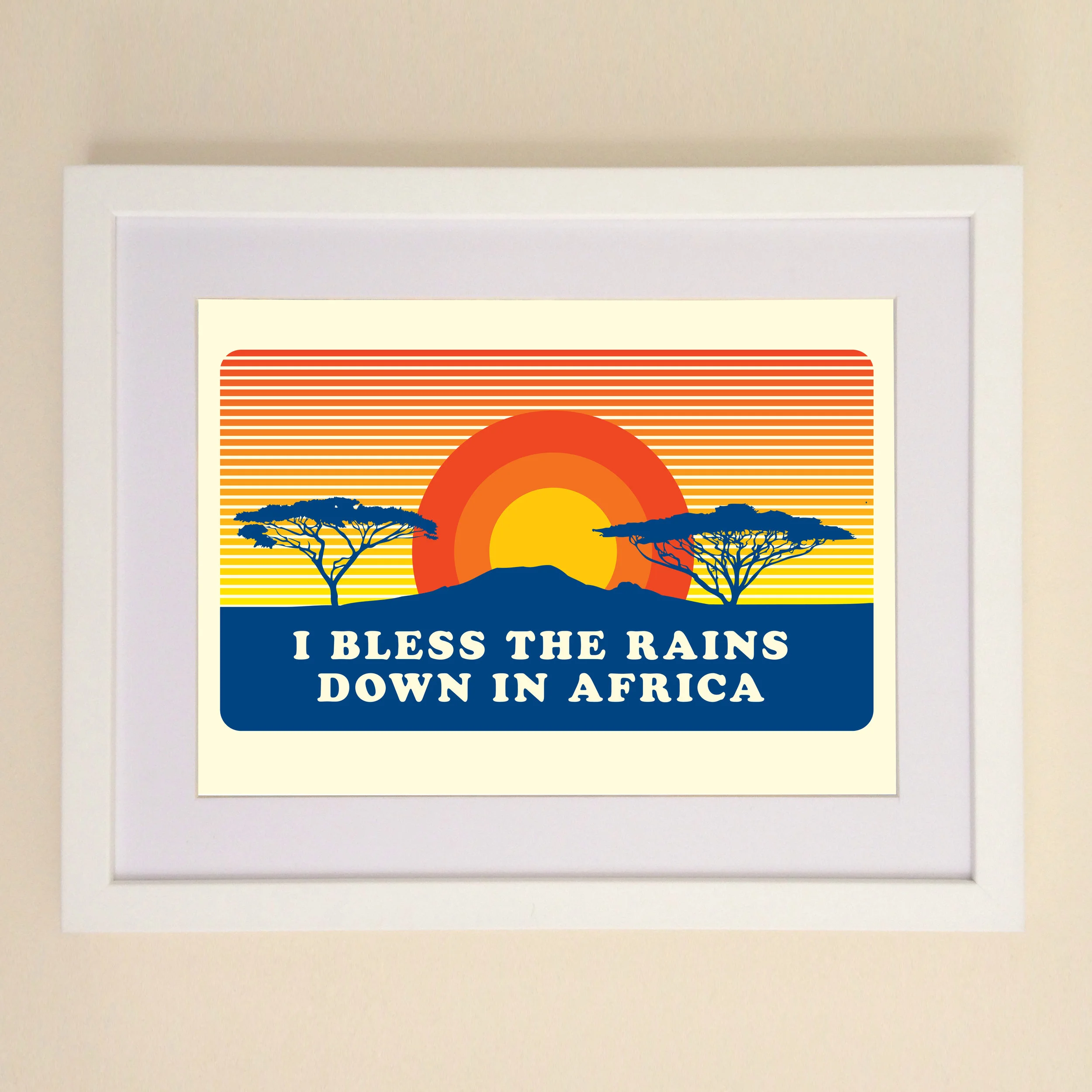 I Bless The Rains Art Print available in A4 or A3 printed on Archival Matte Paper