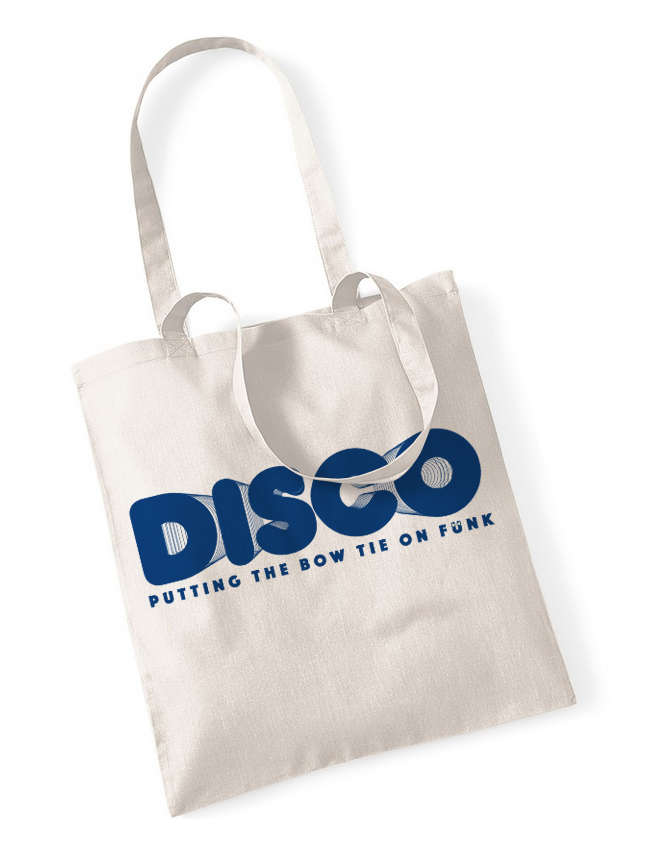 DISCO putting the bowtie on funk Tote Bag
