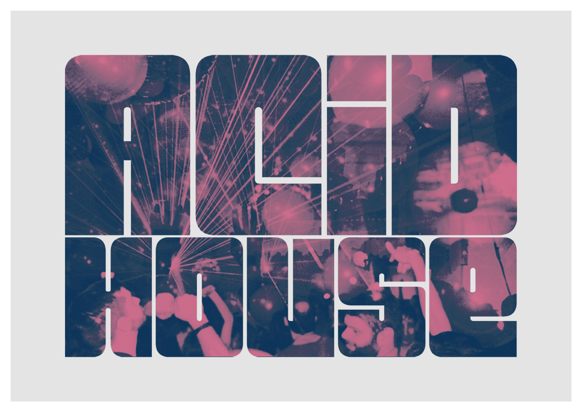 Acid House Double Exposure Art Print available in A4 or A3 printed on Archival Matte Paper