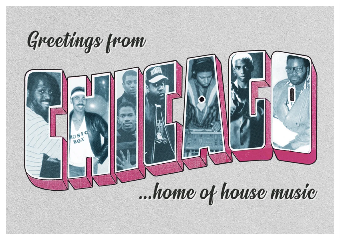 Greetings From Chicago Art Print available in A4 or A3 printed on Archival Matte Paper