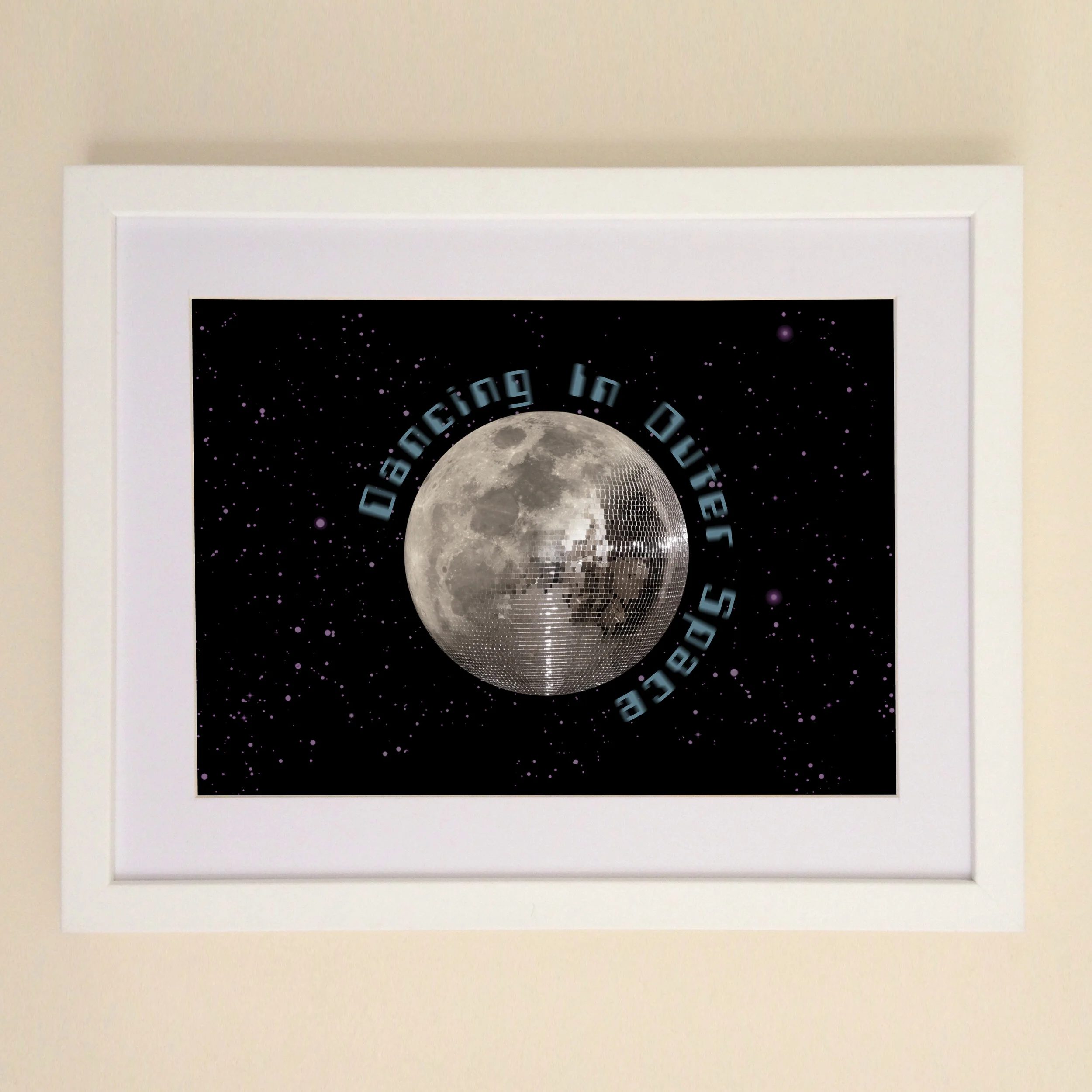 Dancing In Outer Space Art Print available in A4 or A3 printed on Archival Matte Paper