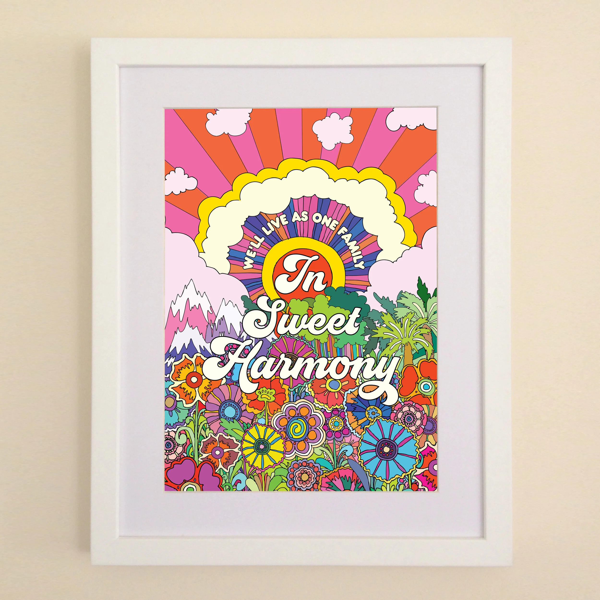 Sweet Harmony Art Print available in A4 or A3 printed on Archival Matte Paper