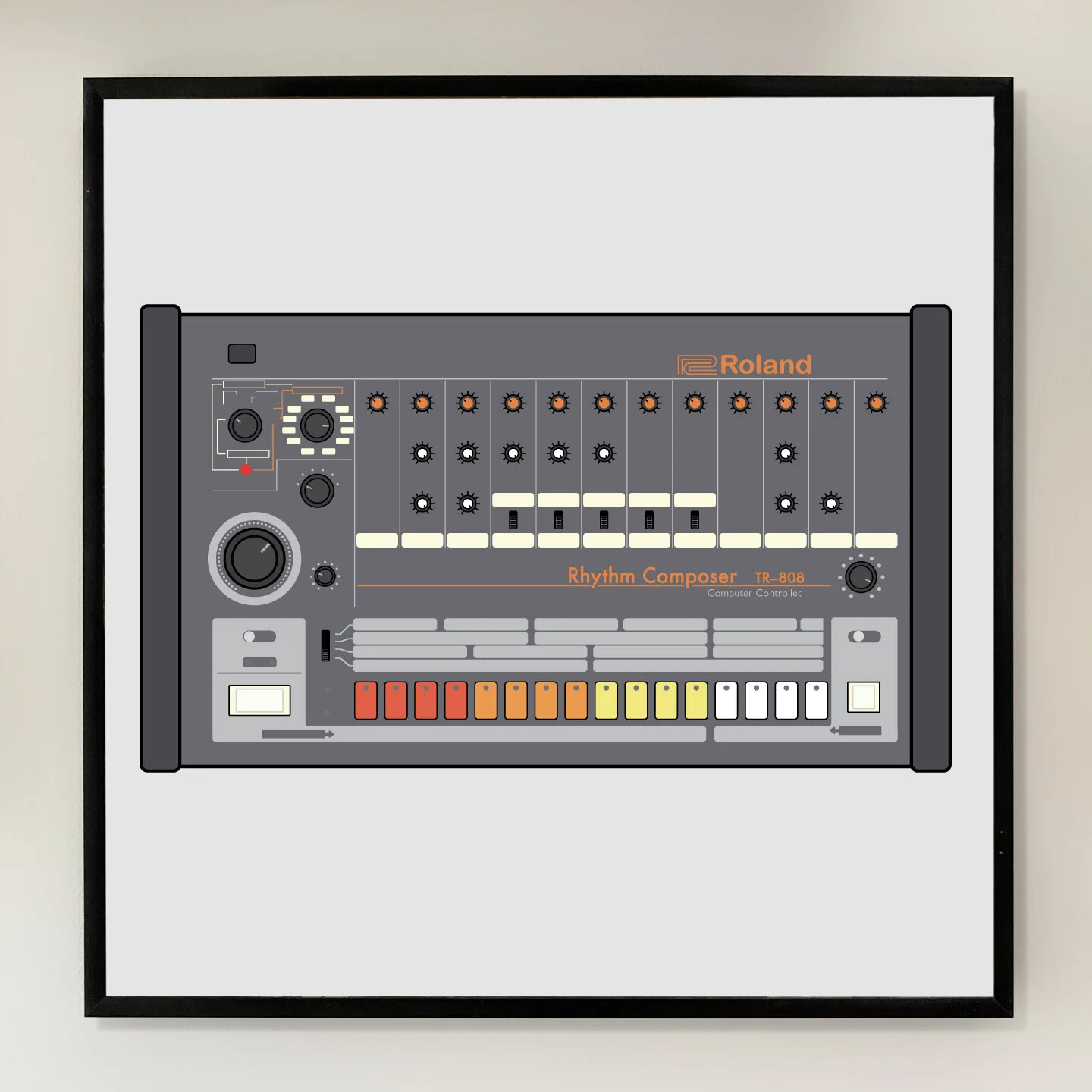 808 12x12 inch Art Print printed on Archival Matte Paper