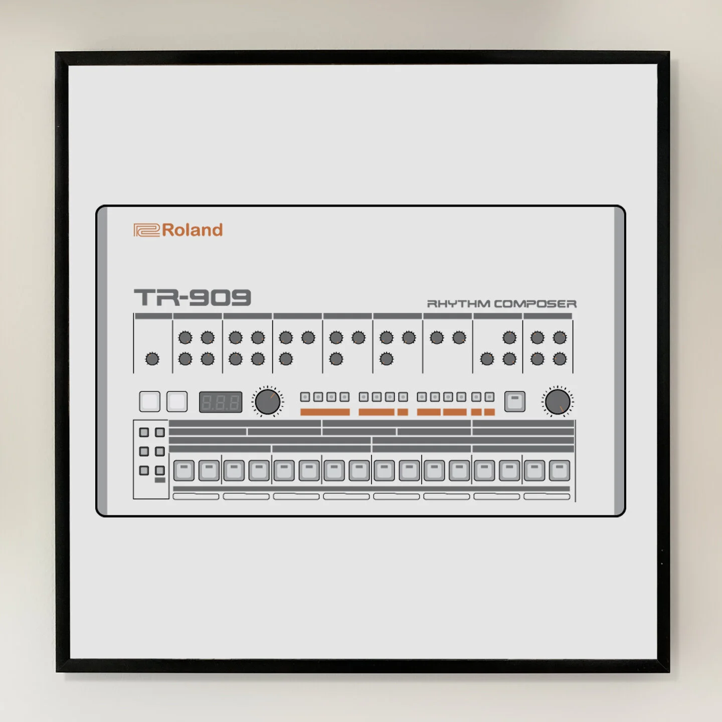 909 12x12 inch Art Print printed on Archival Matte Paper