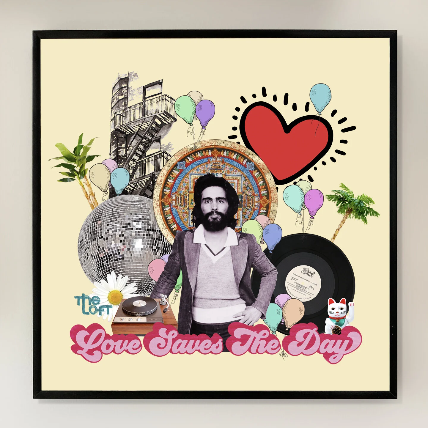 Love Saves The Day 12x12 inch Art Print printed on Archival Matte Paper