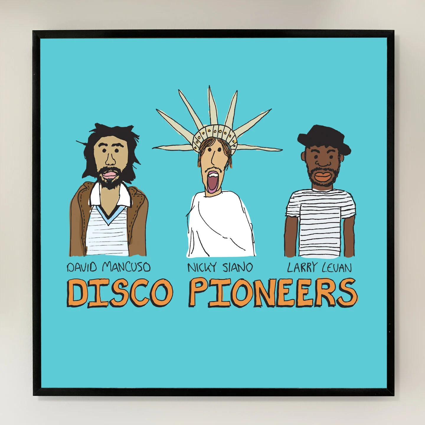 Disco Pioneers 12x12 inch Art Print printed on Archival Matte Paper